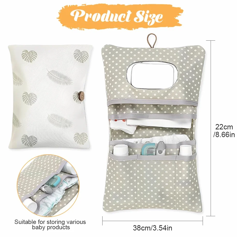 Porta Pannolini e Salviette da Borsa, Borsa Pannolini Lavabili, Organizer Neonato da Viaggio