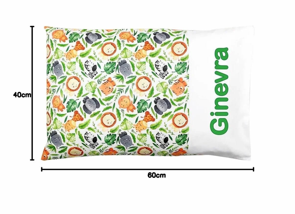 Poduszka personalizowana z imieniem dla dziecka 40x60 cm, wzór Dżungla, idealny prezent