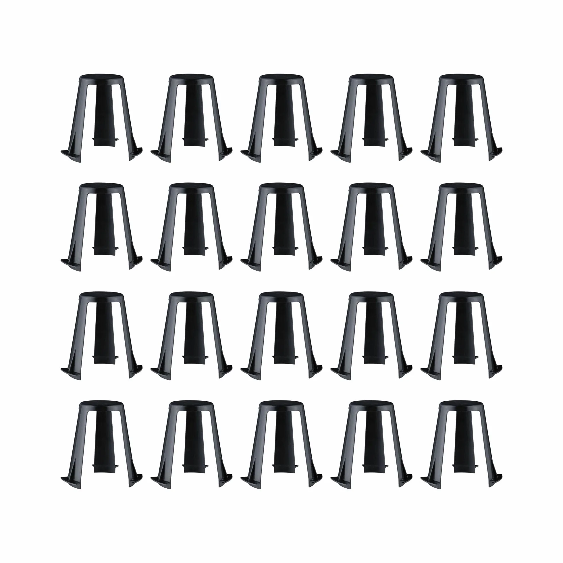 Paulmann 92402 Accessori distanziale per lampade da incasso set da 20 62-90mm nero plastica