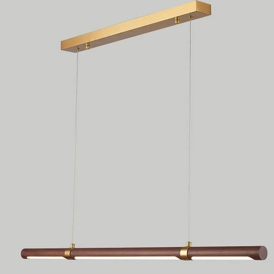 ZBZFGE Dimmerabile Lampadario con Fascino Rustico, Lungo Linear Pendente da 39,4" per Sala da Pranzo