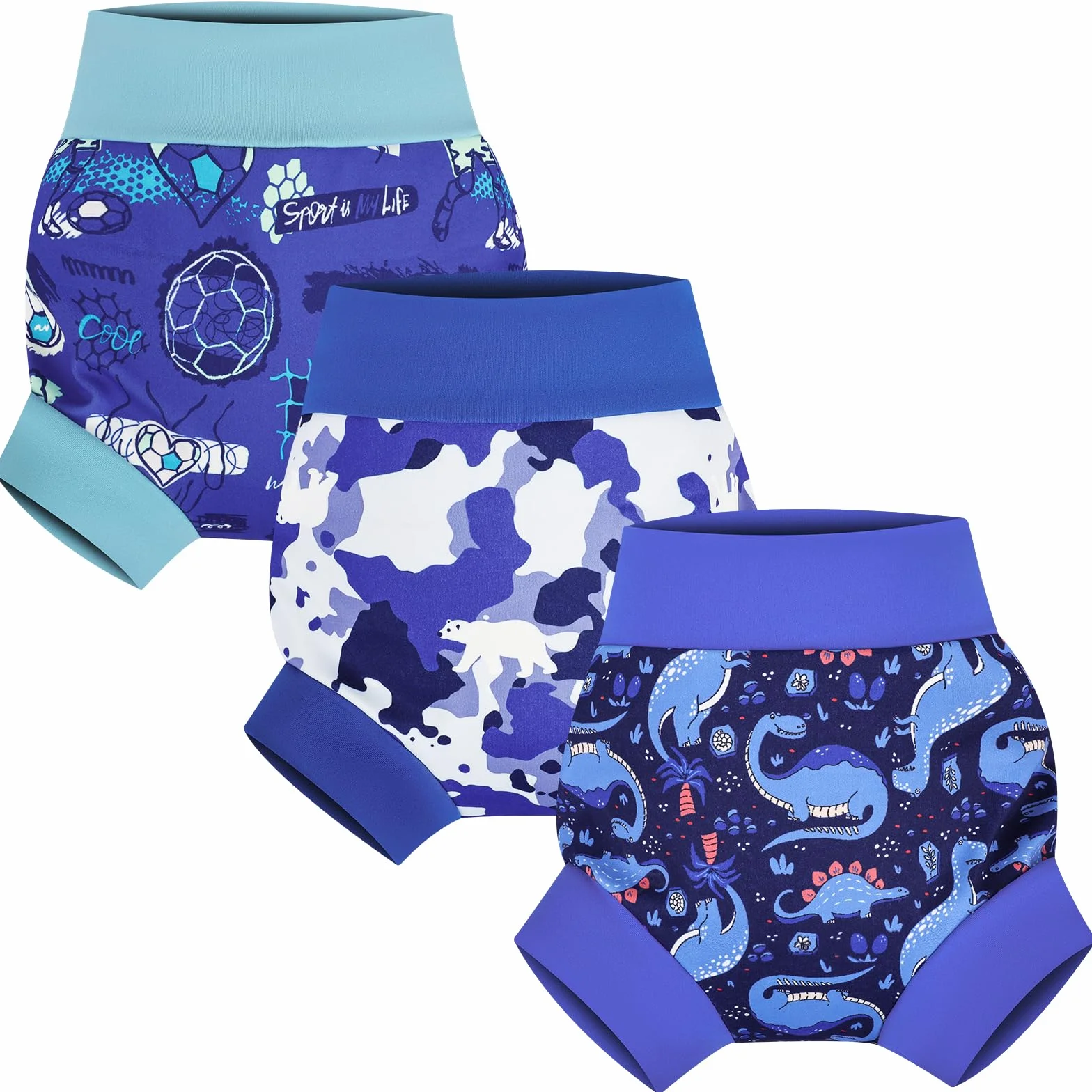 FLYISH DIRECT Baby Riutilizzabile Pannolino da Nuoto, L, 3 pcs