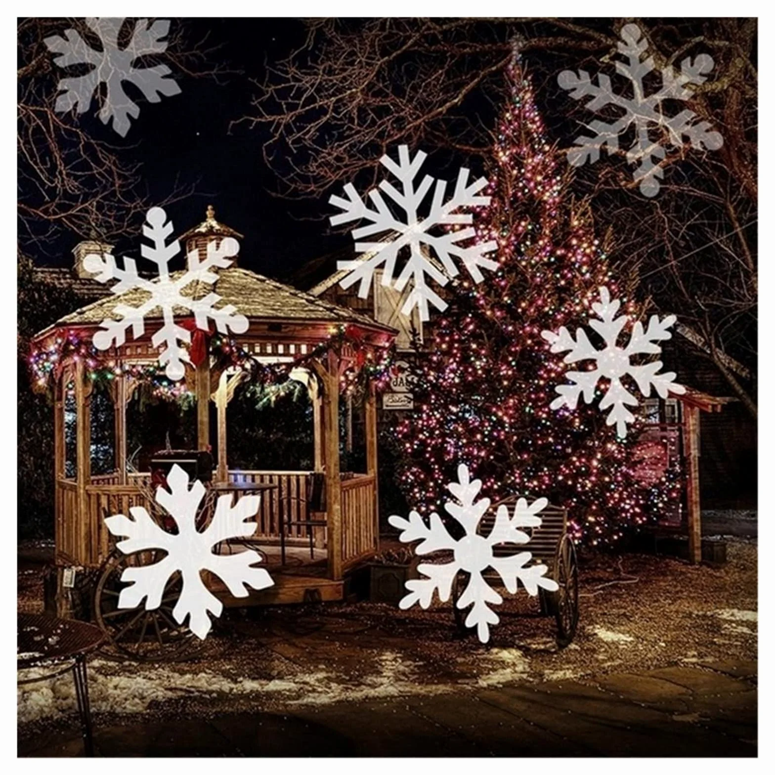 Proiettori Proiettore di Fiocchi di Neve Luci LED di Natale Super Luminose Lampada di Proiezione a LED per Prato Esterno Decorazione di Paesaggio Impermeabile Proiettore di Fiocchi di Neve Luci di Nat