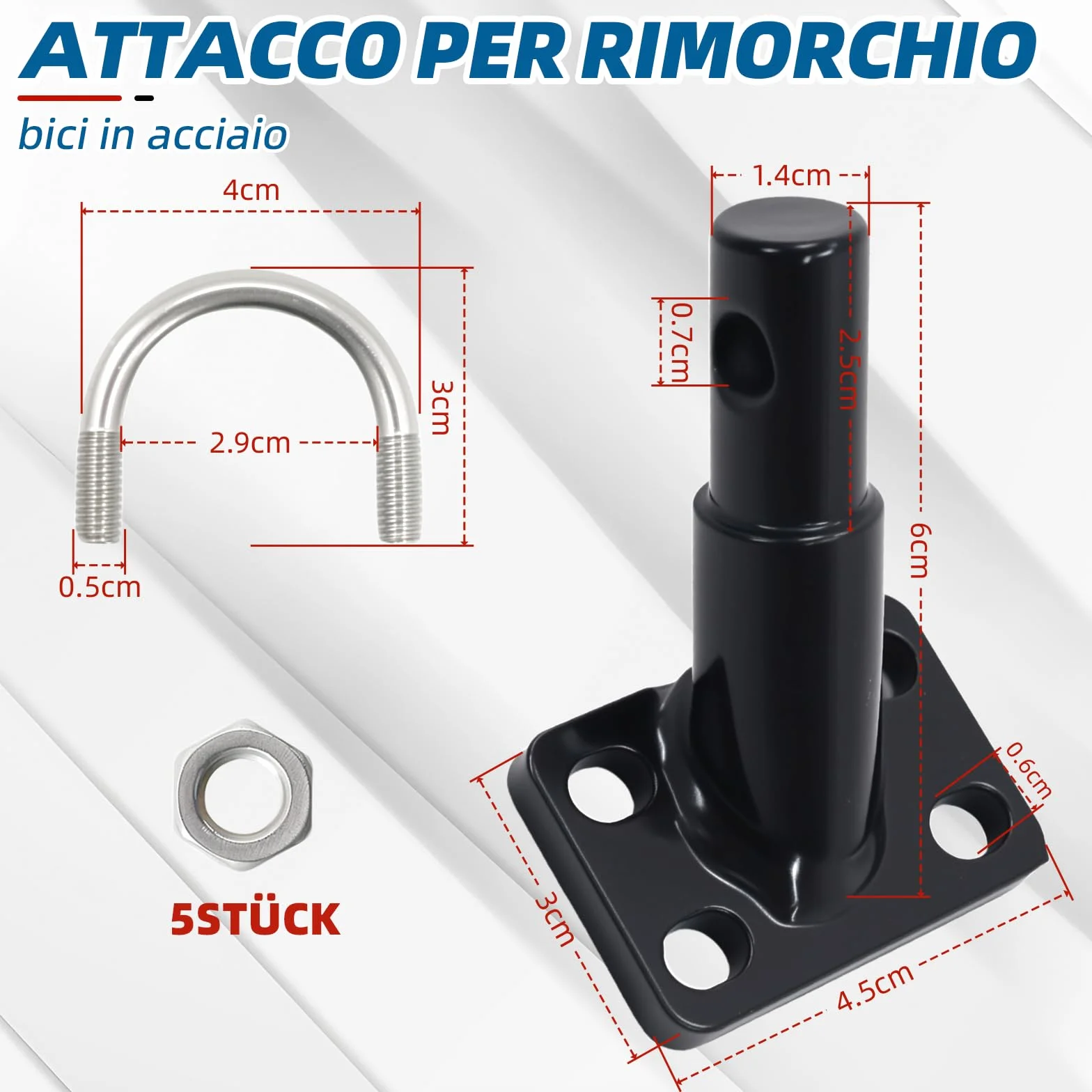 Thule Burley Croozer Adattatore Universale Coppia per Rimorchio Bici 17 mm
