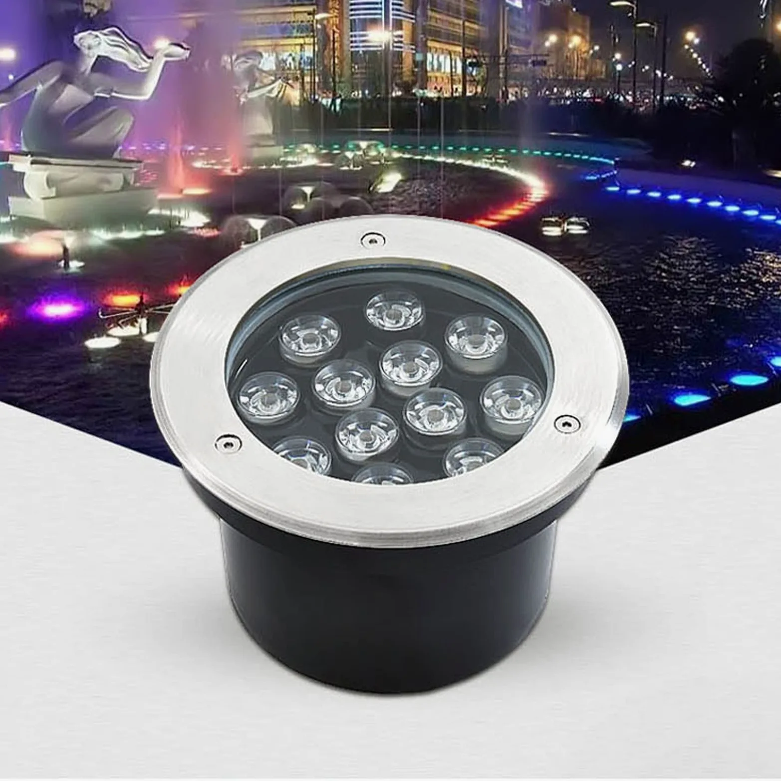 Esterno Faretti da Pavimento, IP65 Impermeabile Luci Terra Bassa Tensione AC24V Anti Ruggine Incasso Luce del Paesaggio per Sentieri Vialetto Illuminazione del Percorso