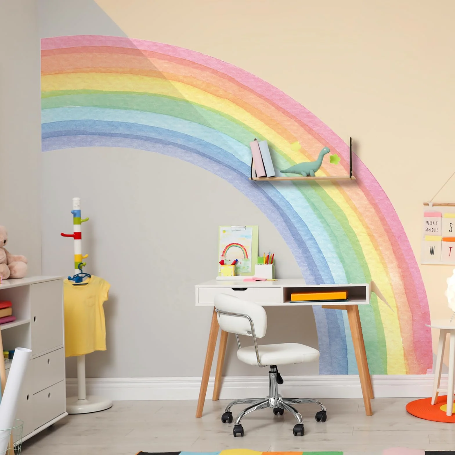Supzone Adesivi Murali Bambini Arcobaleno 140 x 160 cm