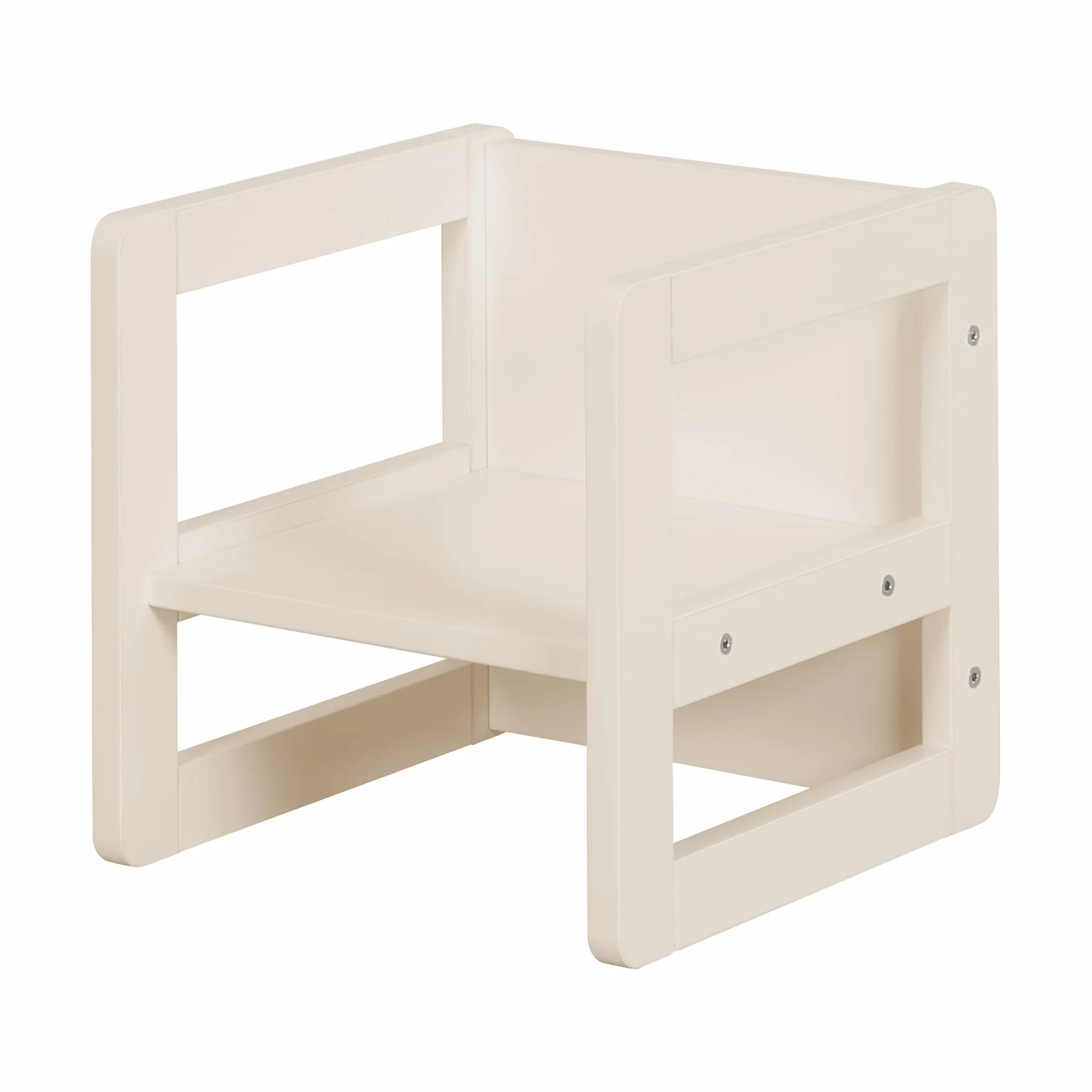 roba Set Sgabello e Tavolo Reversibili 3 in 1 - Regolazione in 3 Altezze di Seduta - Mobili per Bambini - Legno Beige/Cashmere