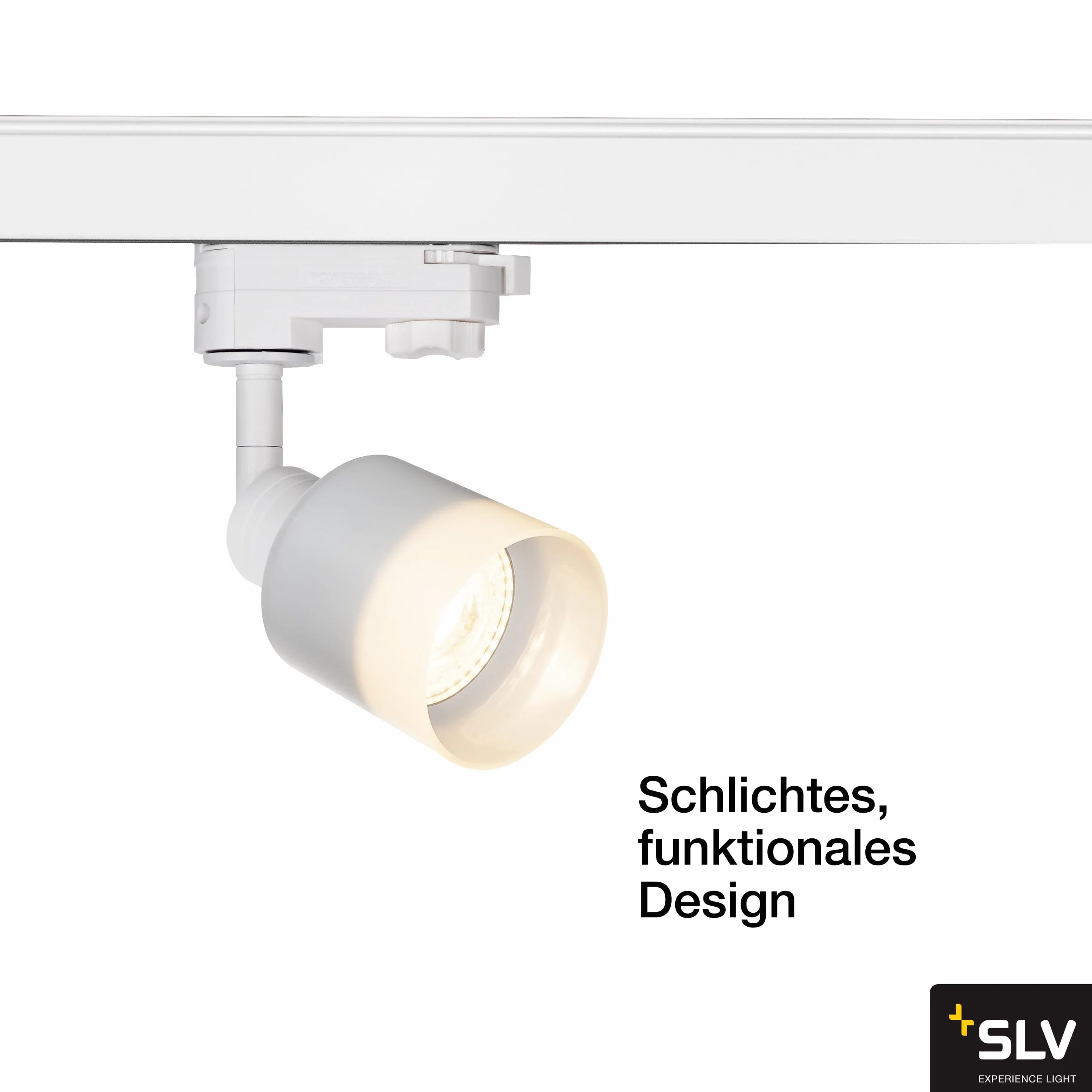 SLV faretto sistema trifase PURI TRACK QPAR51 vetro/faretto, spot LED, faretto a plafone, sistema a binari, illuminazione di interni / GU10 10W bianco
