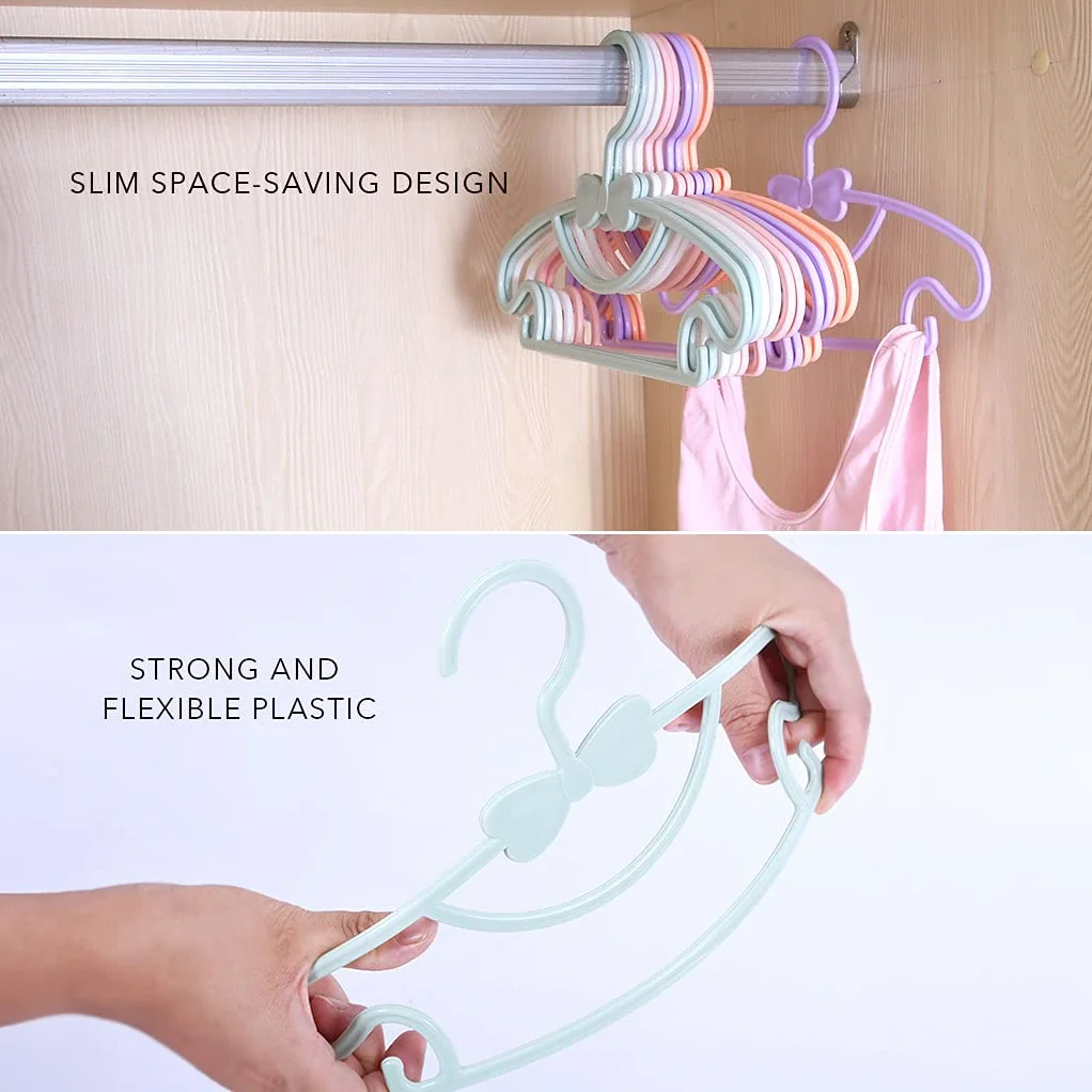 Grucce Appendiabiti in plastica per bambini 29,5cm Confezione da 30