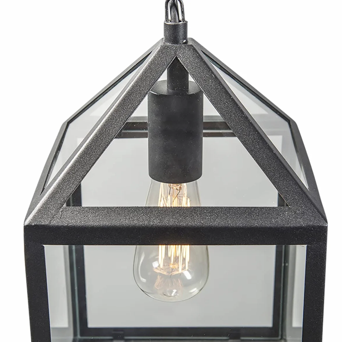 Qazqa amsterdam - Lampada a sospensione rustico - 1 luce - L 210 mm - Nero - Moderno,rustico - Illuminazione esterna