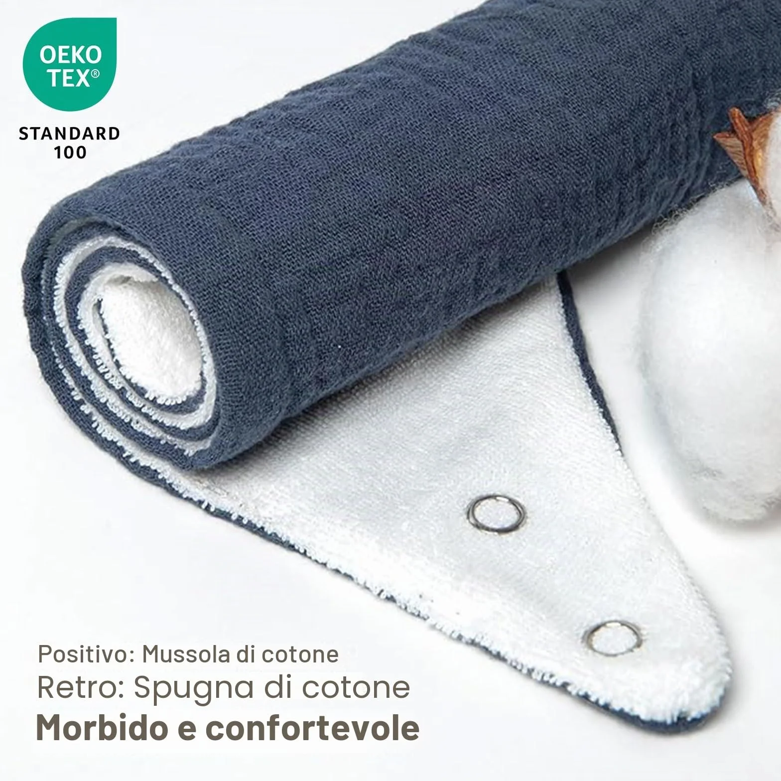 Bavaglino in Mussola per Neonati 100% Cotone Triangolare Bambine Ragazzi