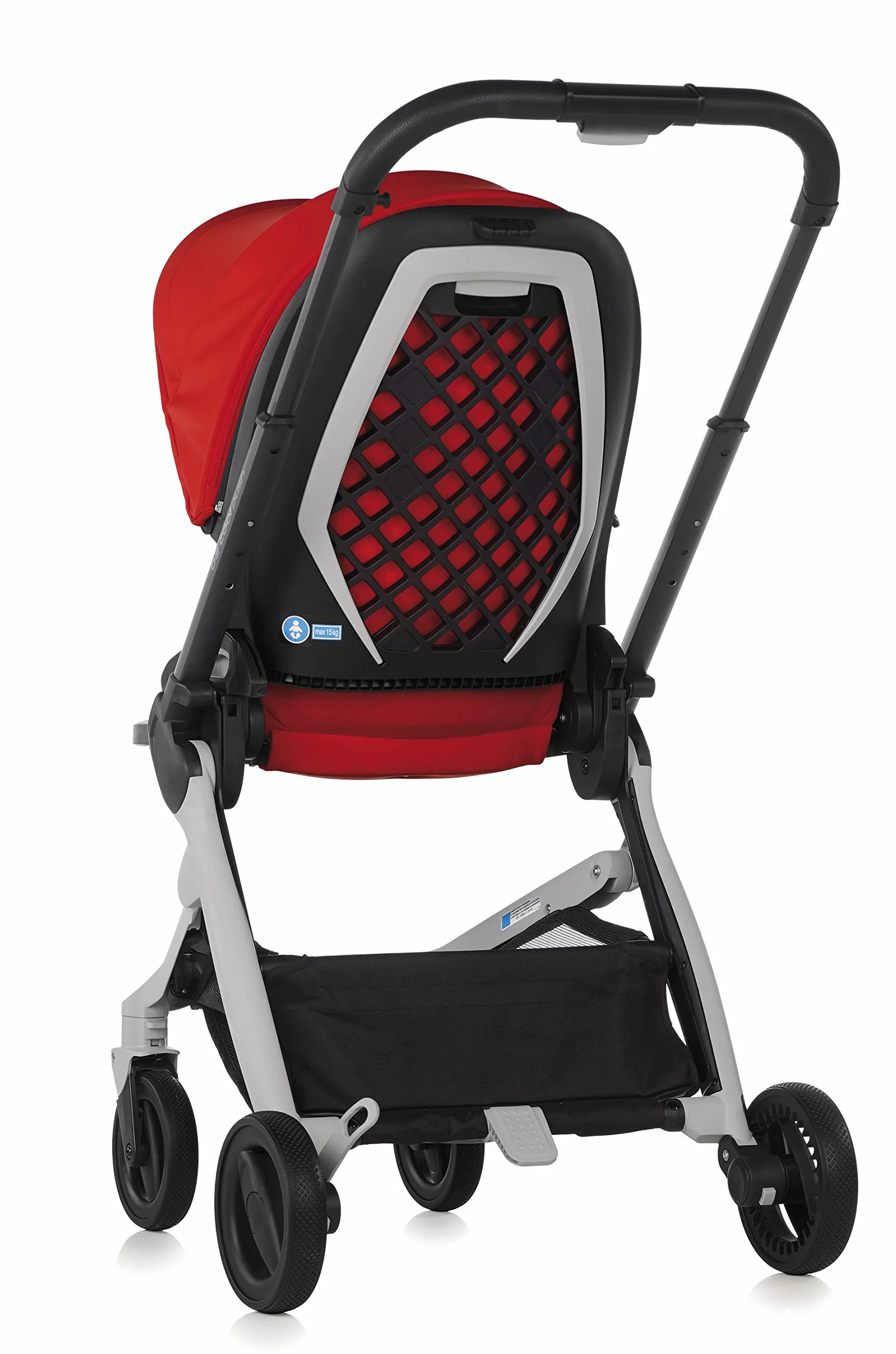Be Cool Push Passeggino con seduta reversibile, alluminio, chiusura compatta, parapioggia e borsa per il cambio