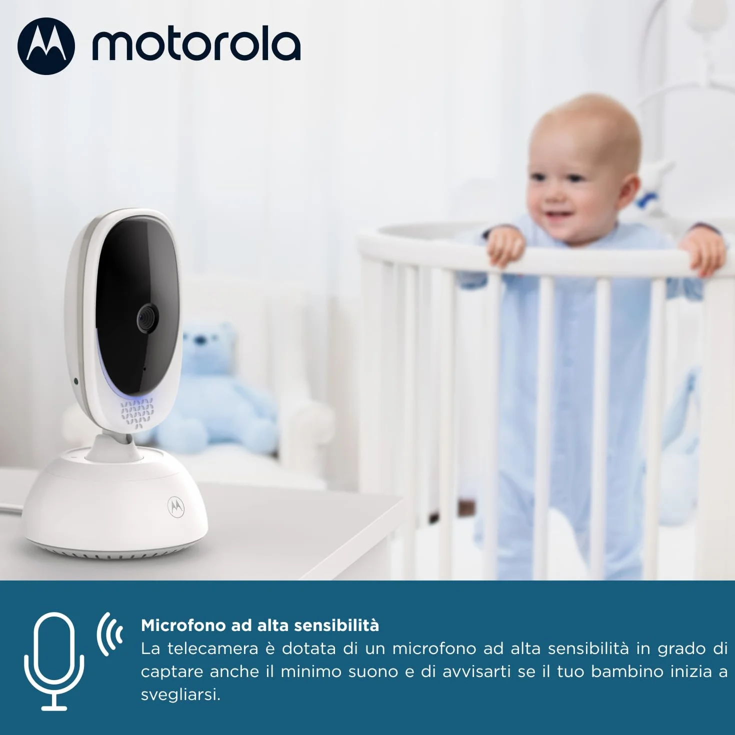 Motorola VM75 Baby Monitor z kamerą 5-calowy ekran rodzicielski noktowizor zoom cyfrowy