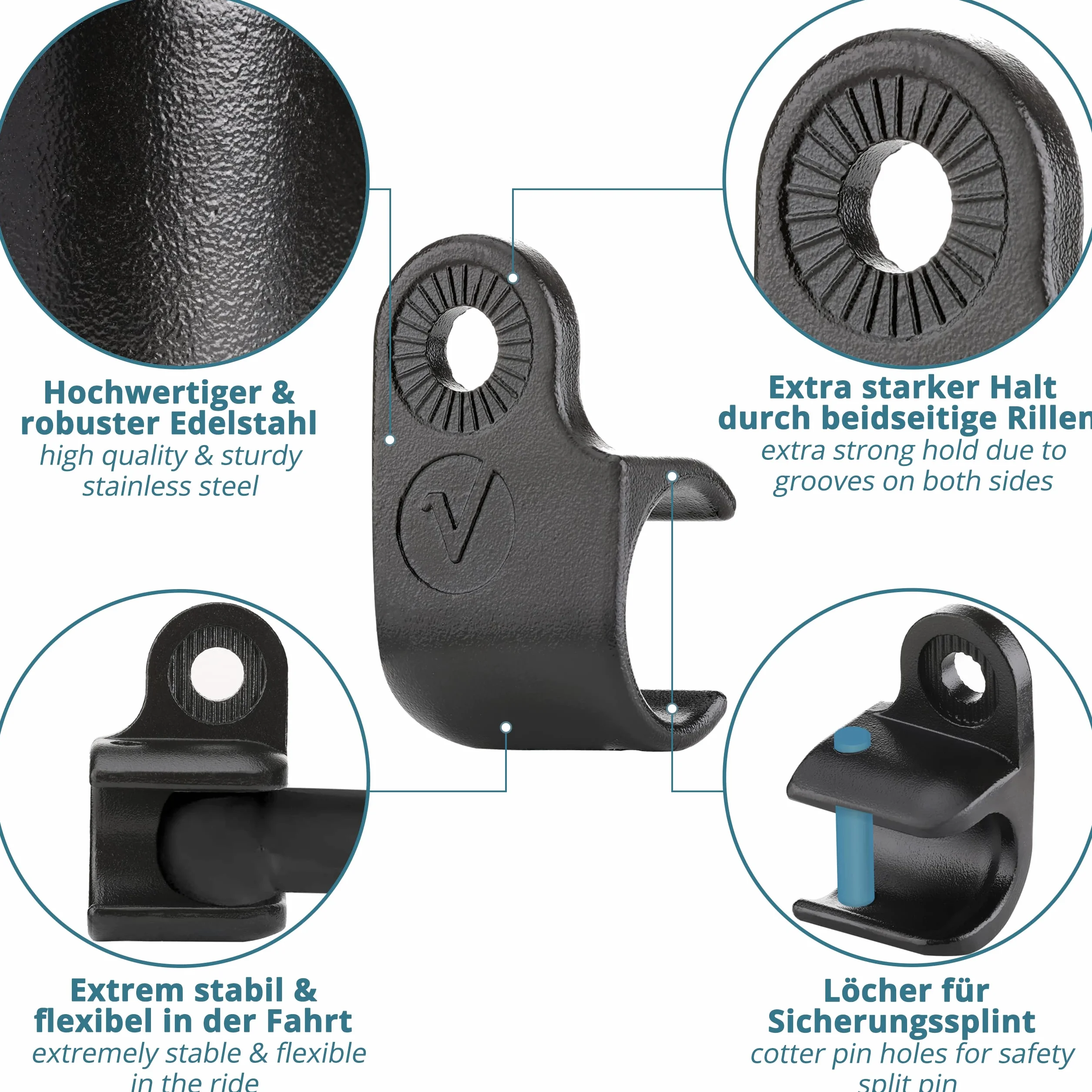 Frizione per rimorchio bicicletta Thule Chariot Coaster Argento Nero Adattatore