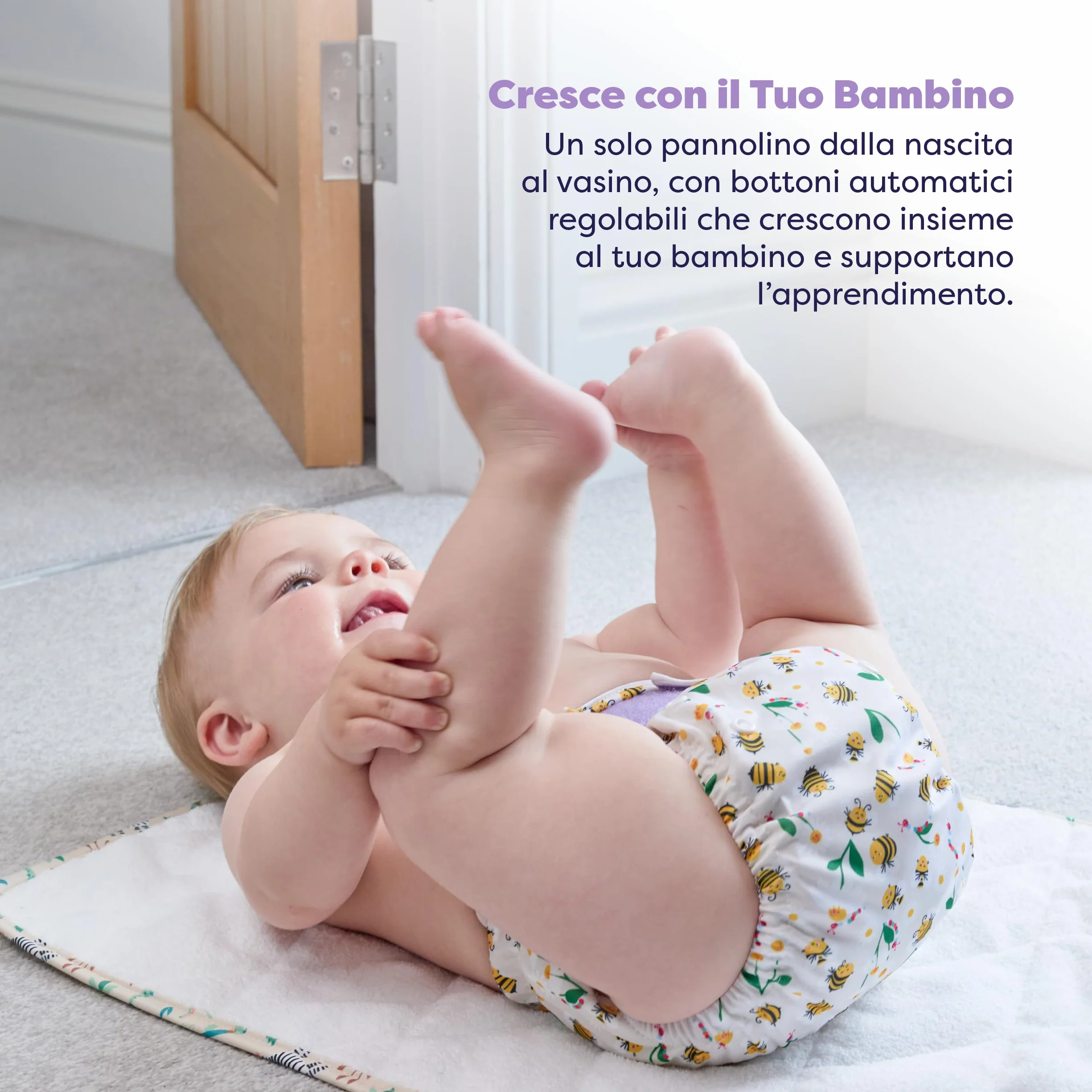 Bambino Mio Rivoluzionario Pannolino di Stoffa Riutilizzabile Eco Sostenibile Lavabile