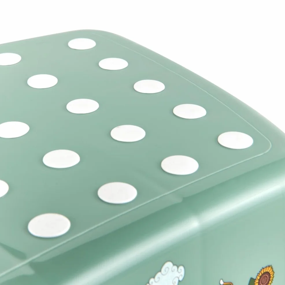 Keeper Scaletta a Due Gradini Funny Farm 3-14 Anni Antiscivolo Nordic Green