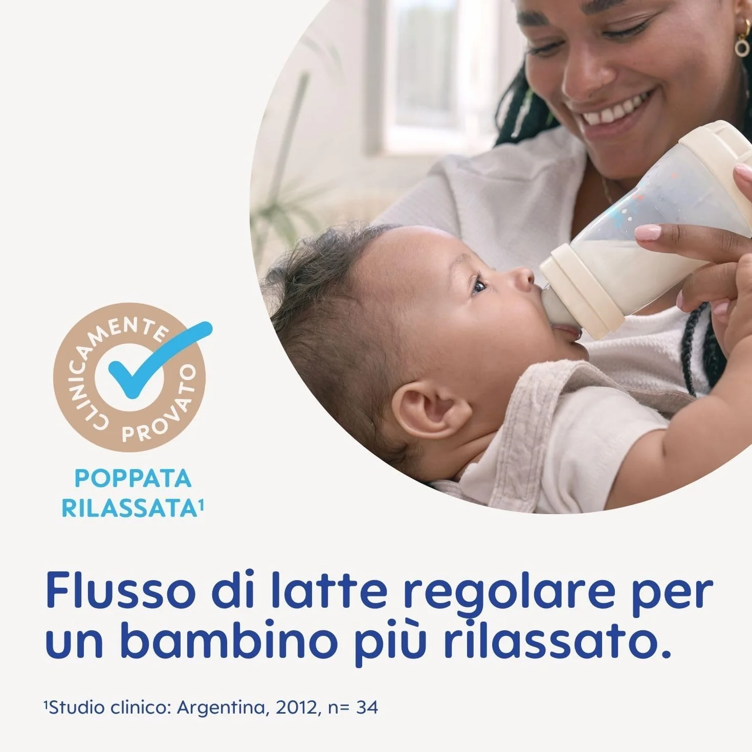MAM Biberon Easy Start 260 ml Set da 2 Anticolica per Allattamento Misto Neonati 2+ Mesi Tettarella Misura 2 Azzurro