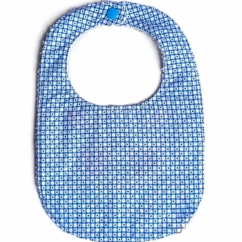 Bavaglino Bambina Bambino con Coniglietto Appliquè Doppia Consistenza Spugna Cotone Misura 18x26 cm Circonferenza Collo 30 cm