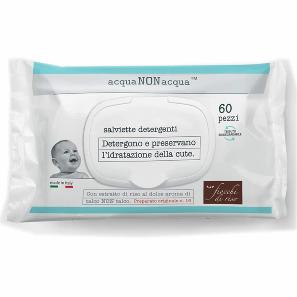 Salviette Detergenti ACQUA NON ACQUA FIOCCHI DI RISO 8 x 60 sztuk