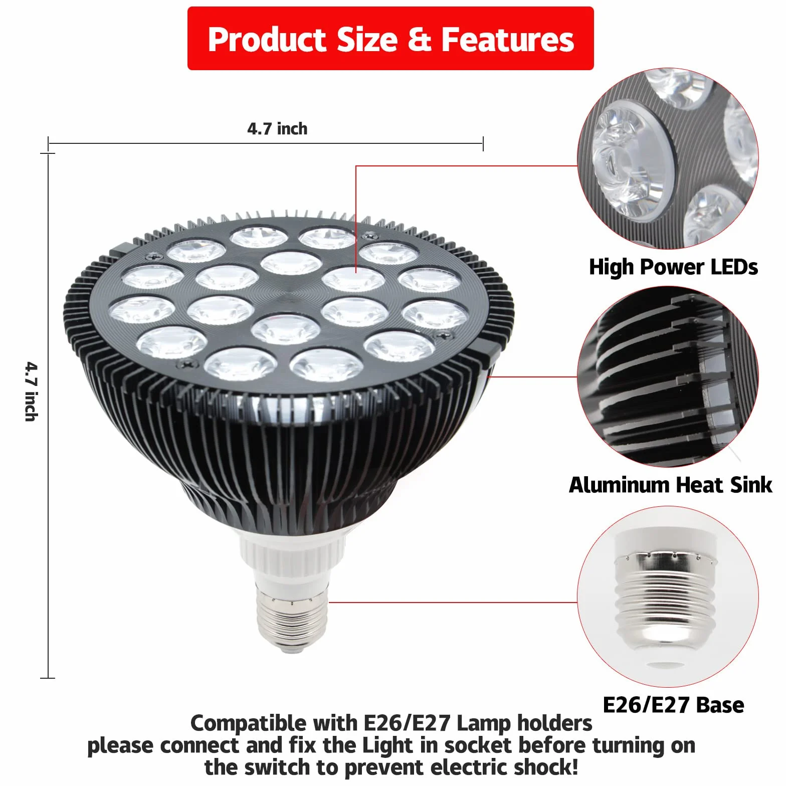 SkyFace Lampada Terapia a Luce Rossa per il Corpo, 54 W, LED Infrarossi 660 nm e 850 nm, per Alleviare Il Dolore e Rilassare i Muscoli, Pulcini, Rettili