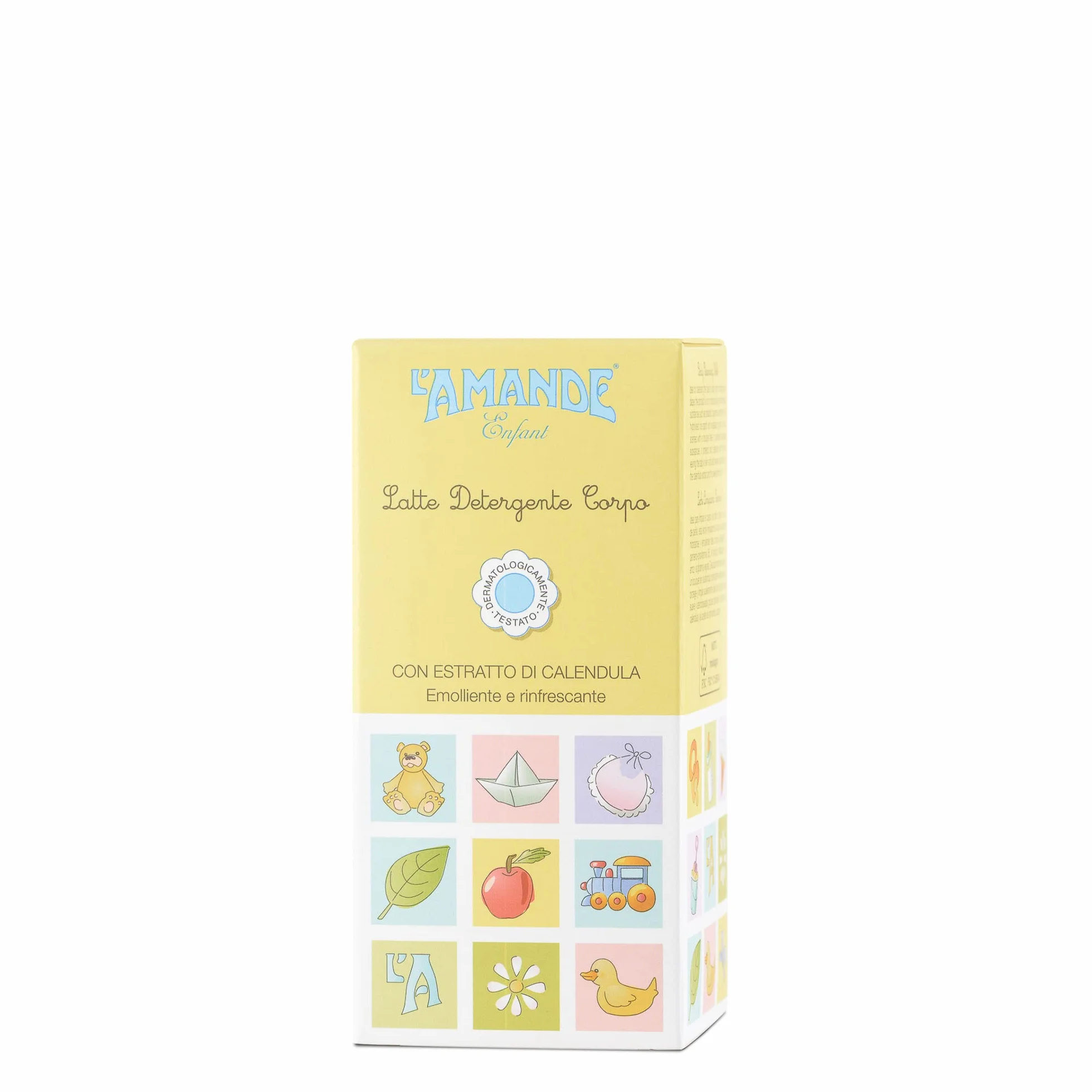 L'AMANDE Latte Detergente Neonato e Bambino Emolliente Lenitivo con Amido di Riso e Calendula 150 ml
