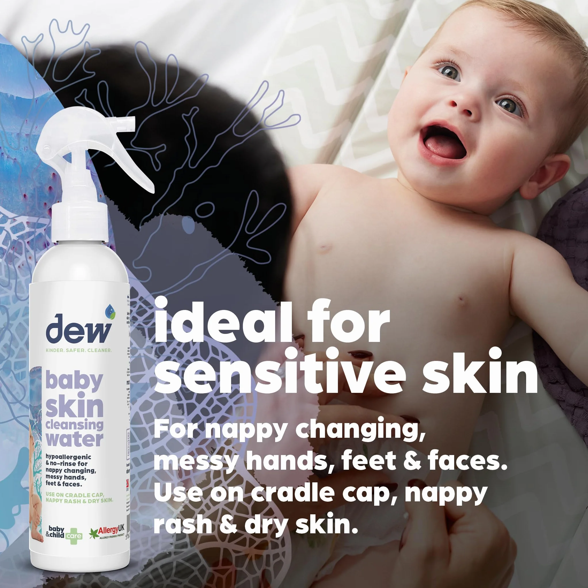Dew Acqua detergente per bambini ipoallergenica spray acido ipocloroso 2,5 l