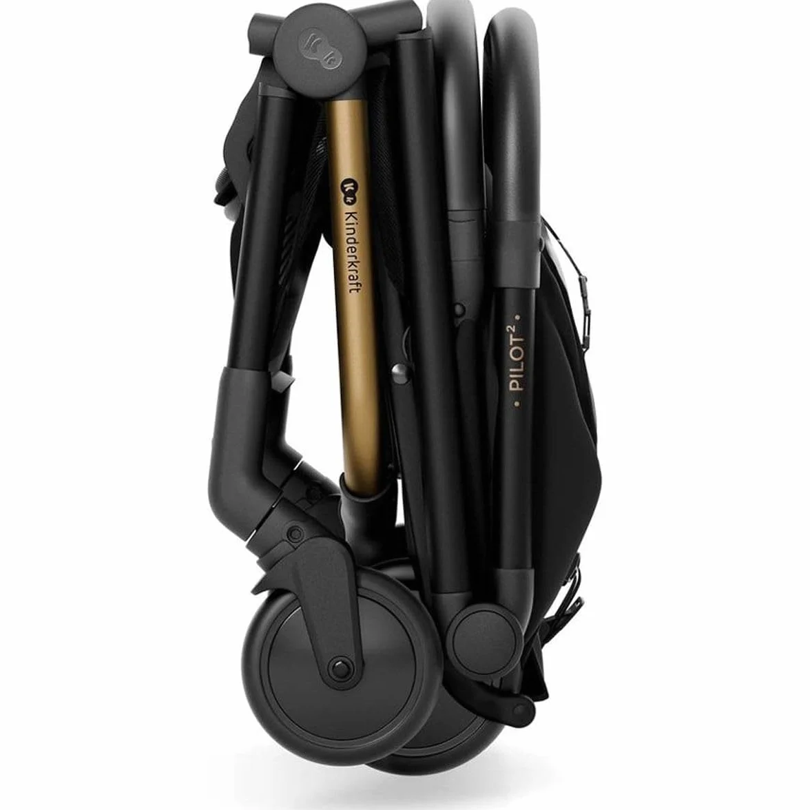 Kinderkraft PILOT 2 Passeggino Leggero Pieghevole UPF 50+ Cinture 5 Punti Nero