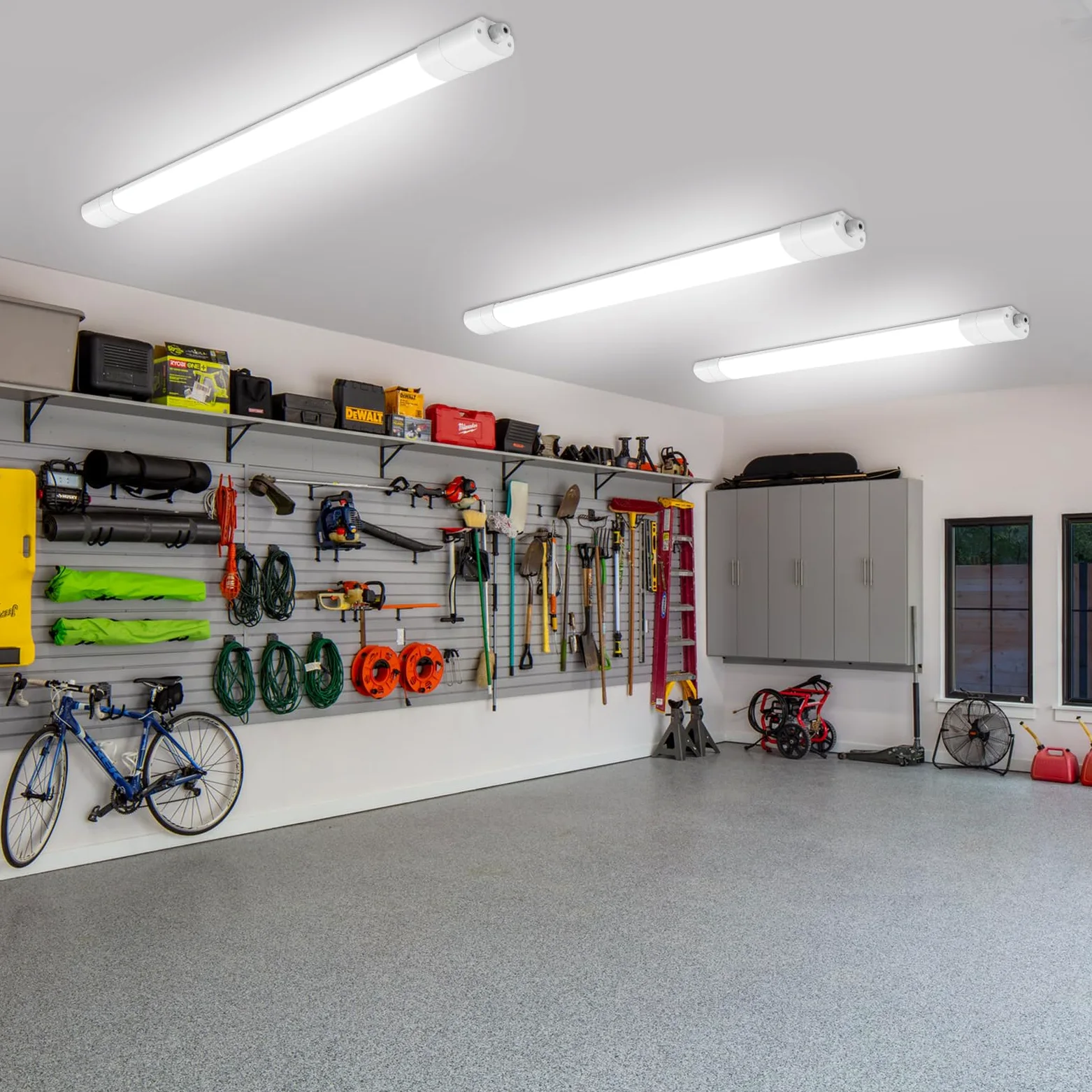 Lampada a LED per ambienti umidi, 90 cm, 30 W, 3300 lm, IP65, impermeabile, per ambienti umidi, per cantina, officina, garage, cucina, bagno, ufficio, bianco neutro, 4000 K