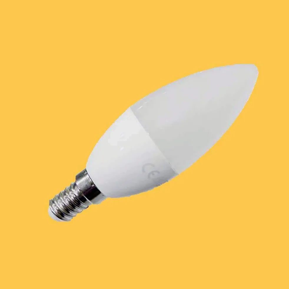 Lampadina LED candela E14 (6 pezzi) 5W luce calda