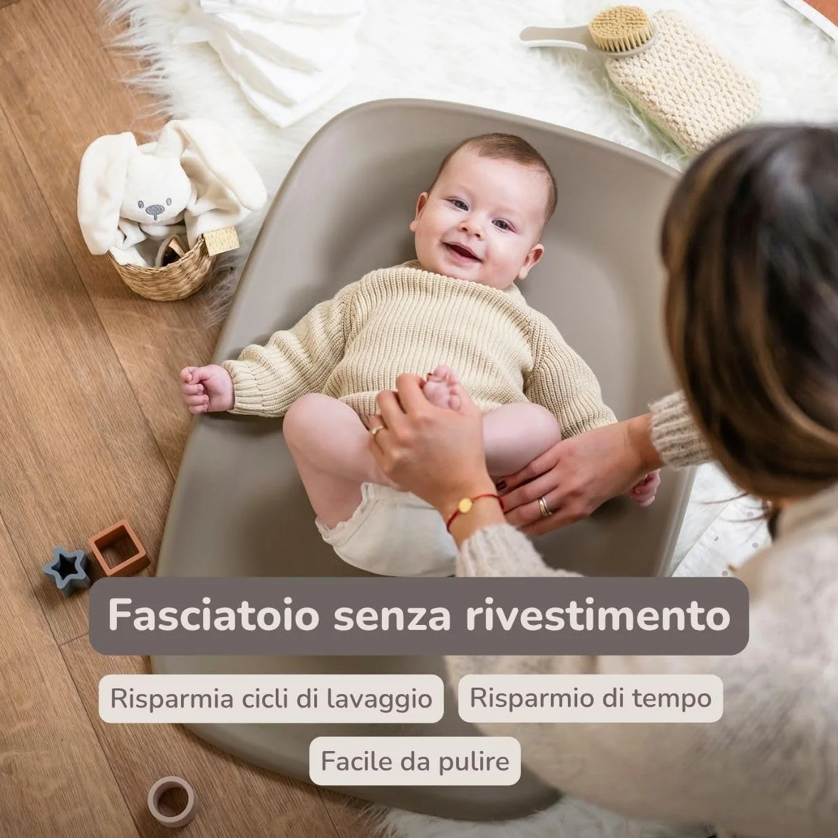 Nattou Cambiador de suave espuma de PU, lavable, 50 x 70 cm, Softy, Taupe