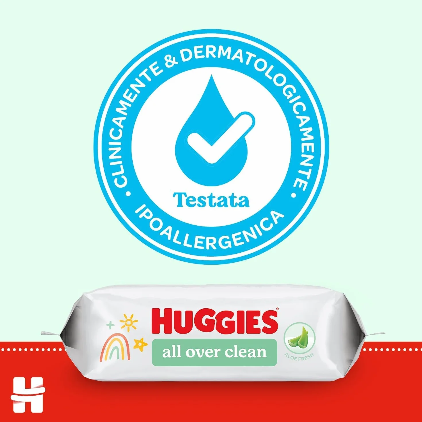 Huggies Everyday Salviette neonato 560 Salviette umidificate 99% acqua pura 65% fibre assorbenti naturali