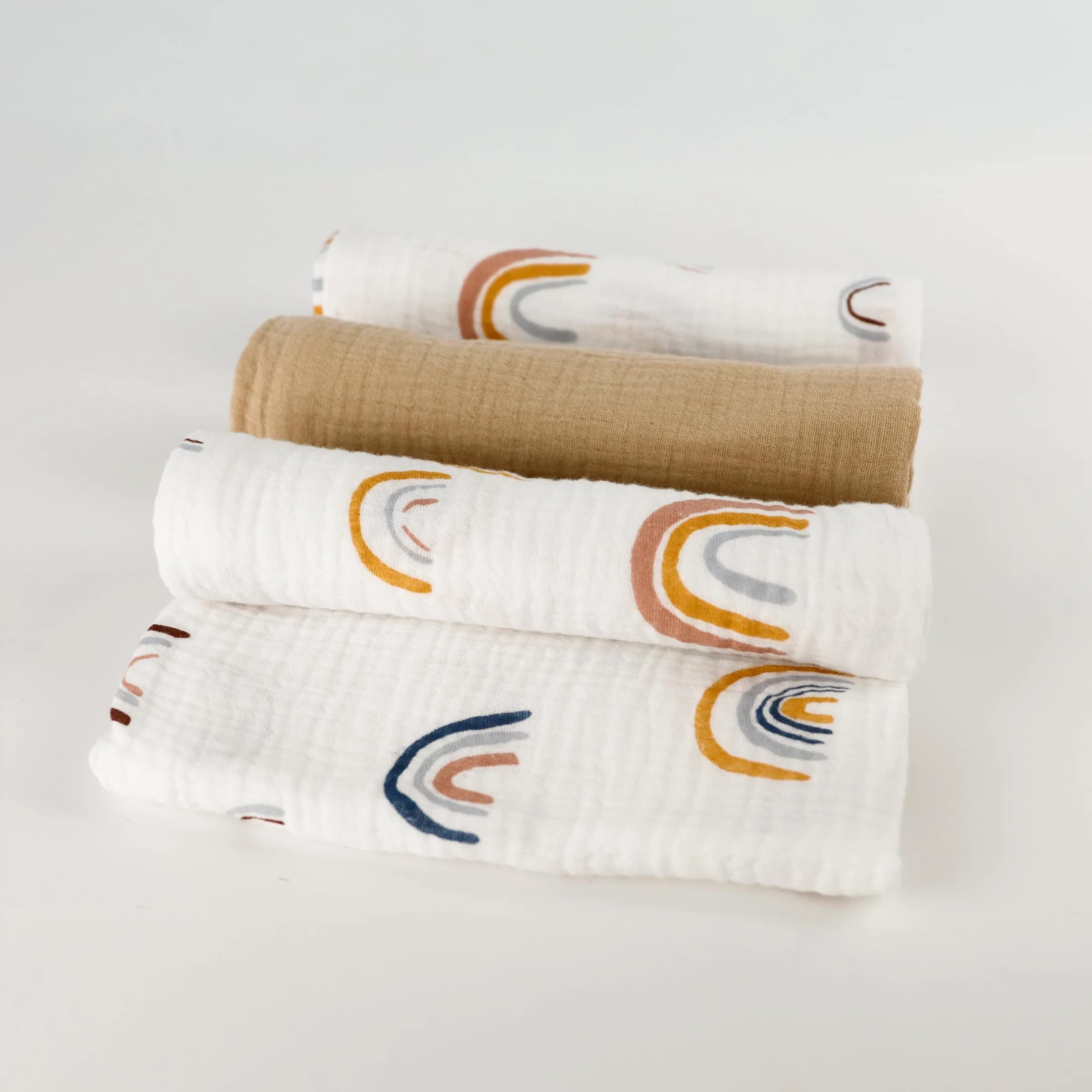 Mussole cotone 100% set di tre neonato garza