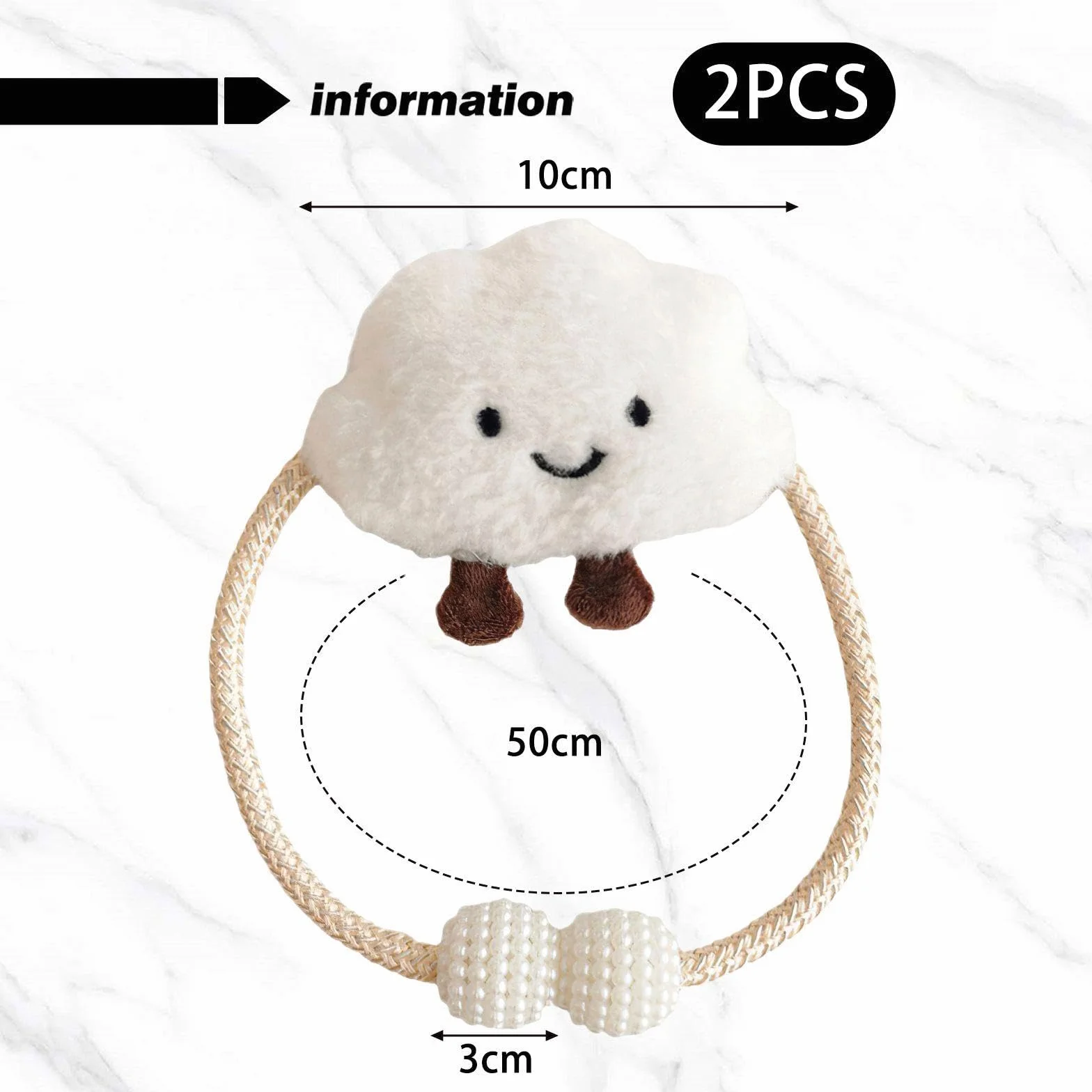 Cinghie per Tende da Nuvola, 2 Pezzi, Decorazione Camera Bambini, Cartone Animato, Accessori