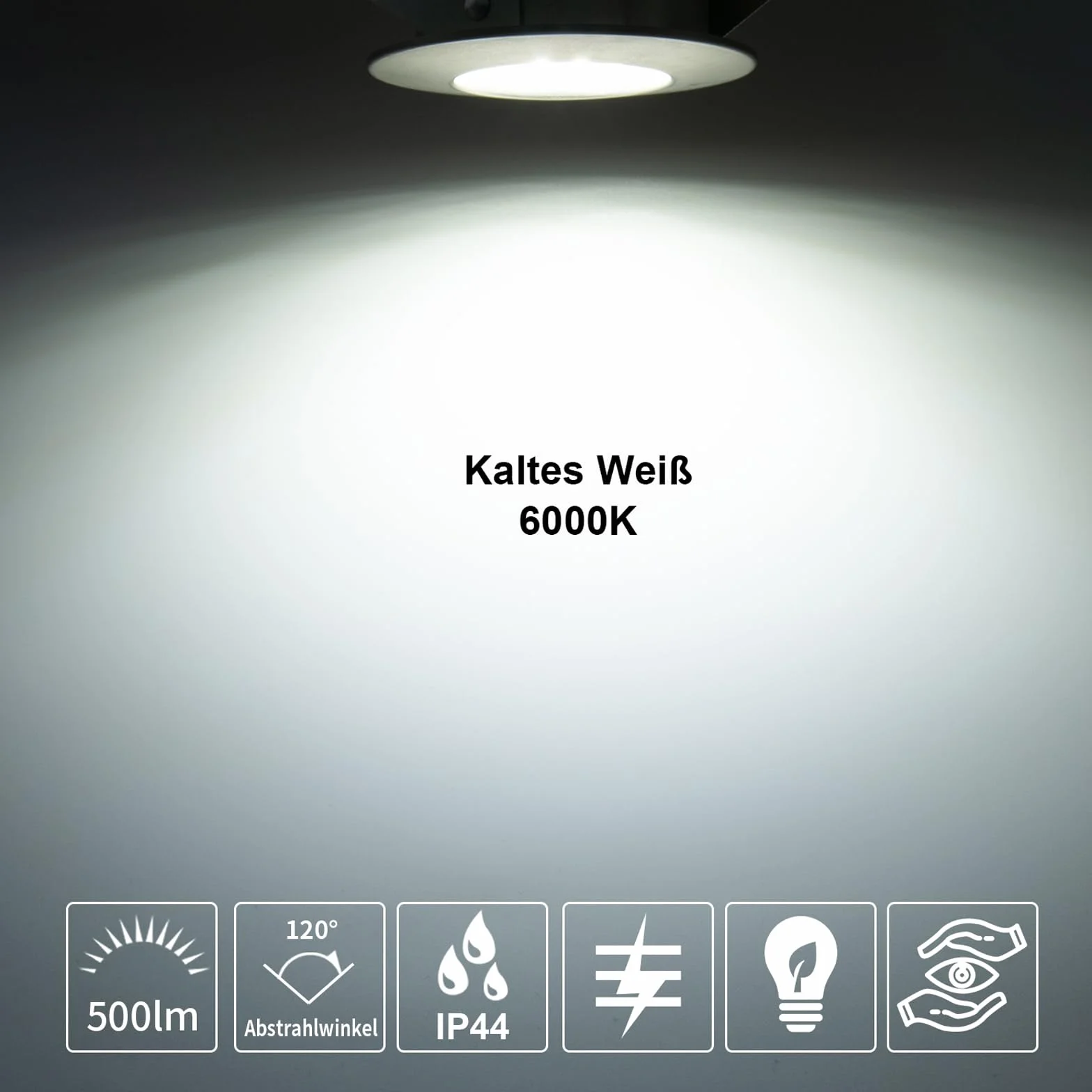 Faretti LED da Incasso per Cartongesso 5W,IP44 Luce Fredda 500LM,Foro 60-68mm per Bagno Cucina,Esterno Ultra Slim 30mm,Faretti Led Soffitto Inox 220V Set di 6