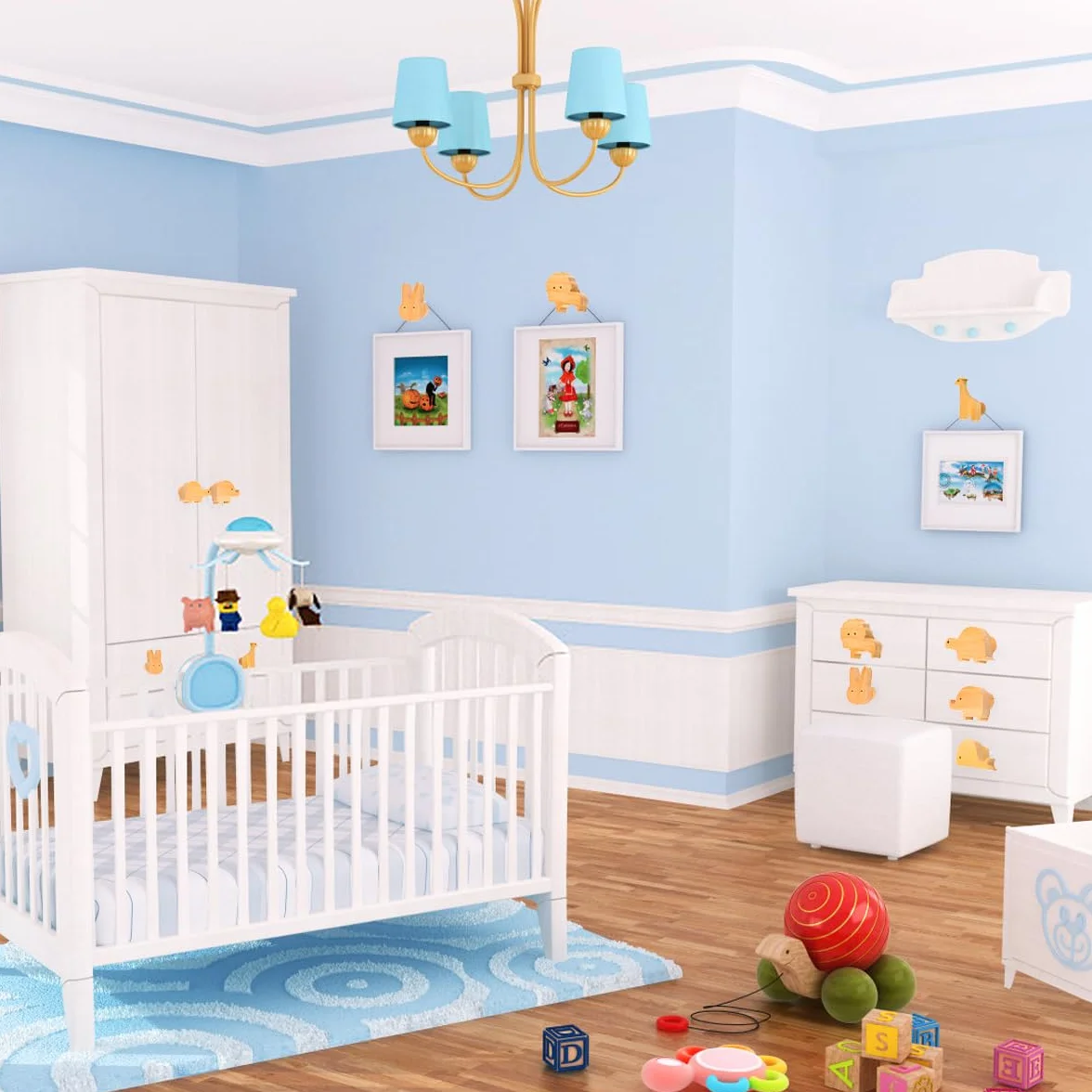 Ganci Appendiabiti per Bambini 6 Pezzi Autoadesivi in Legno con Animali Senza Foratura