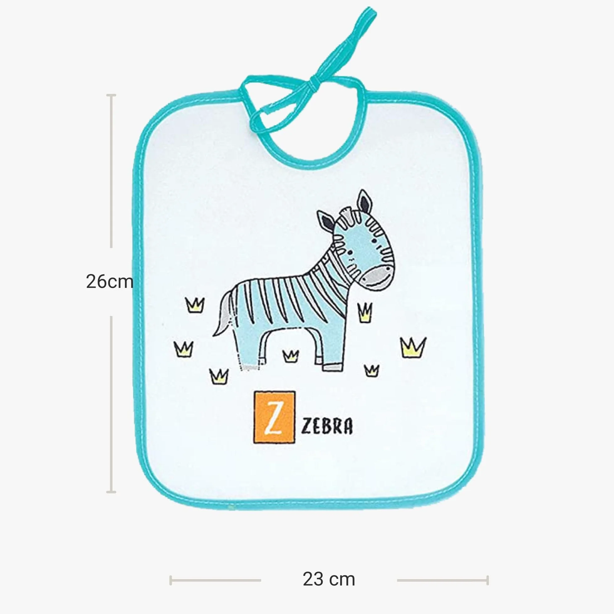 Bavaglini Impermeabili 73% Cotone 27% Poliestere Fodera Vinile Confezione Da 7 23x27 cm per Bambini 6-18 Mesi