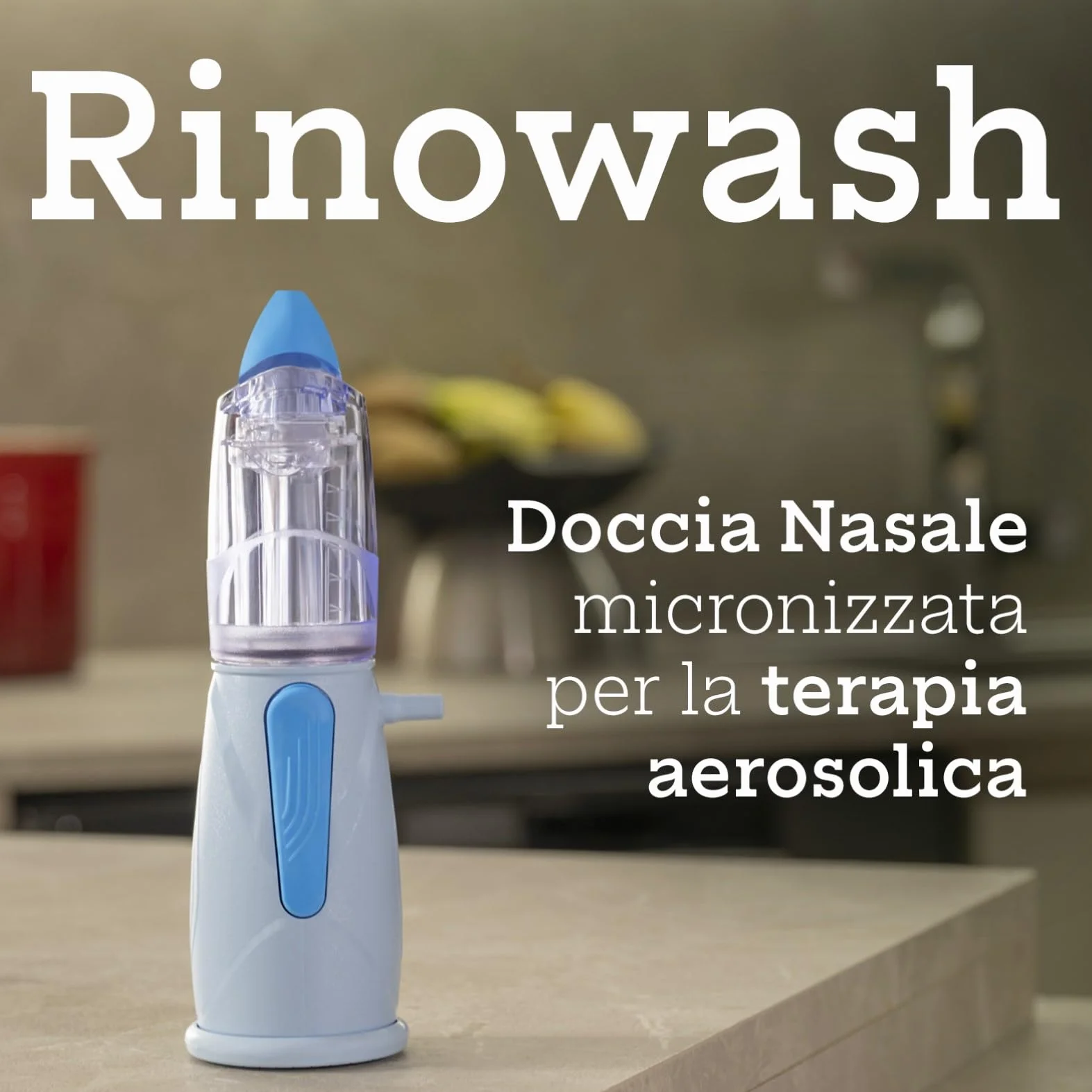 Air Liquide Healthcare RINOWASH Doccia Nasale Micronizzata Terapia Aerosolica Vie Aeree Superiori Adulti Bambini