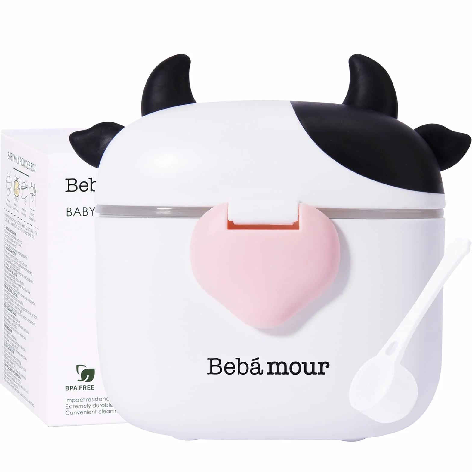 Bebamour Formula Dispenser Latte in Polvere 460 ML Contenitori Snack Portatile New Black