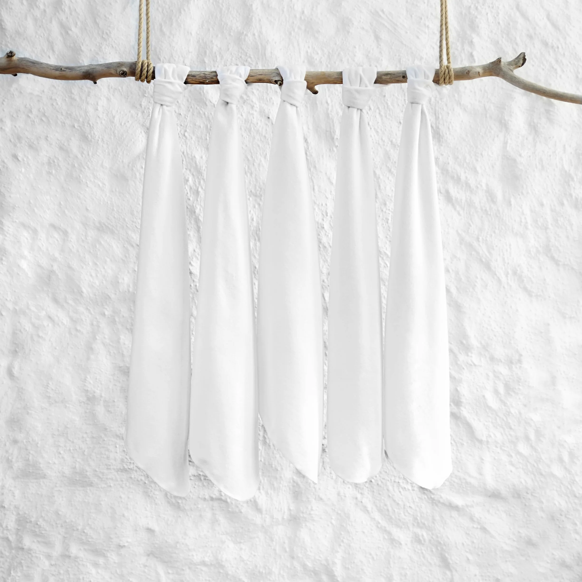 Mussole Neonato 80x80 5 Pezzi Oeko-Tex Standard 100 Teli Assorbenti Bianco