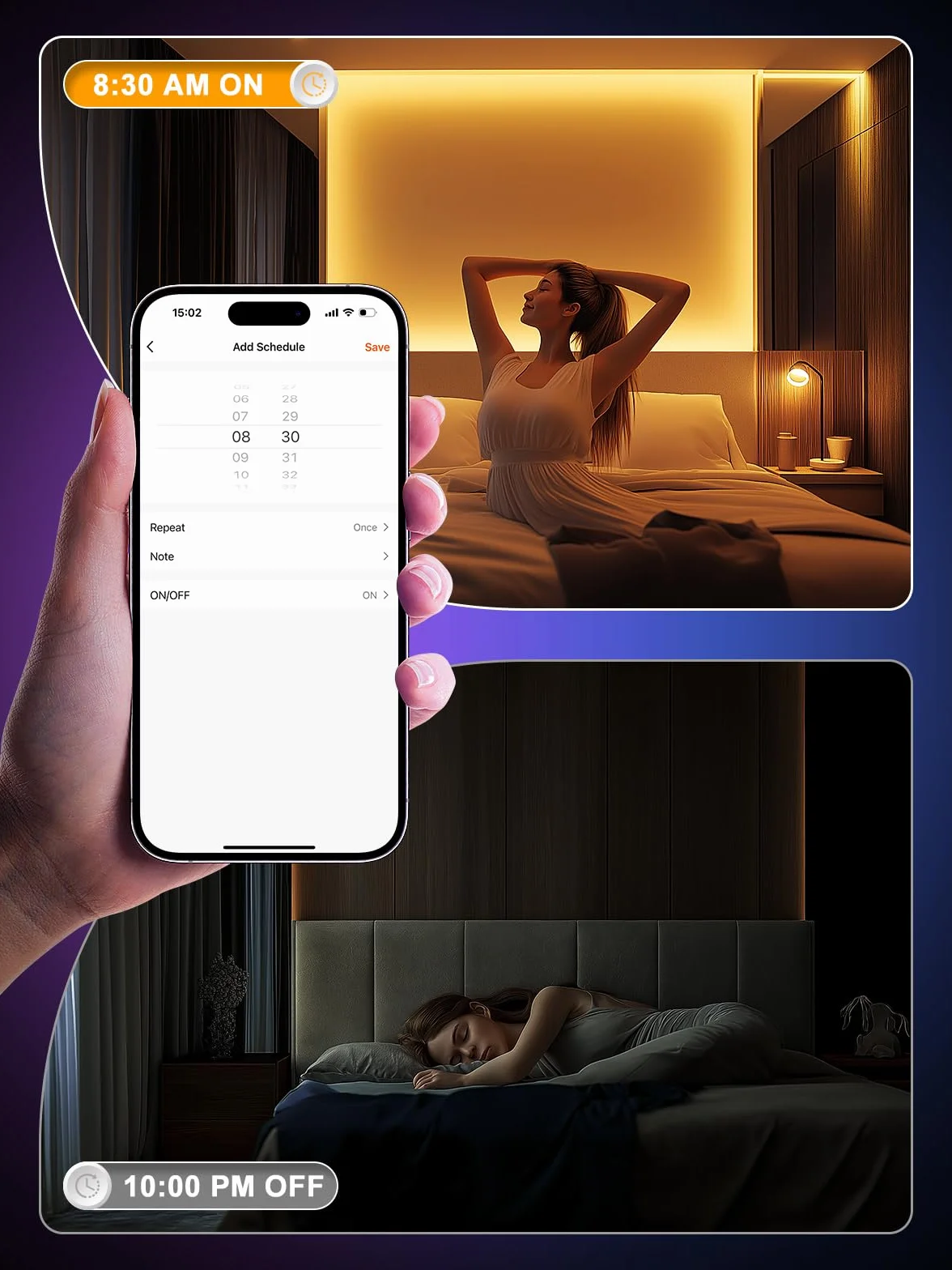 Fitop Lampadine Alexa Inteligente LED GU10, Dimmerabile Lampadina Smart 4.7W=50W, RGB & 2200K-6500K Bianco Freddo Caldo, Compatibile con Alexa/Google Home/Siri, Controllo APP, 5 pezzi
