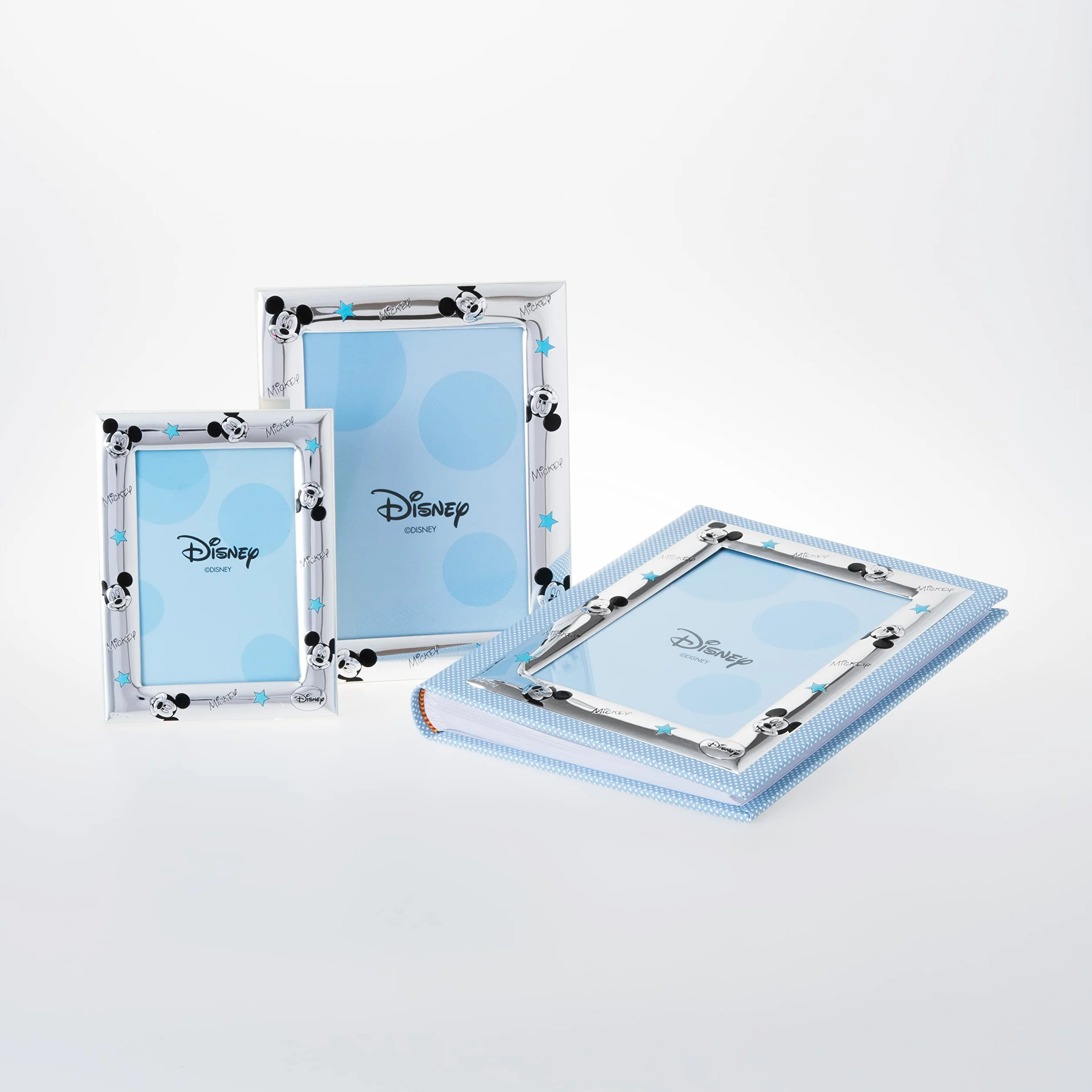 VALENTI & CO. D130-3LC Disney Baby Cornice Porta Foto da Tavolo in Argento per Neonato