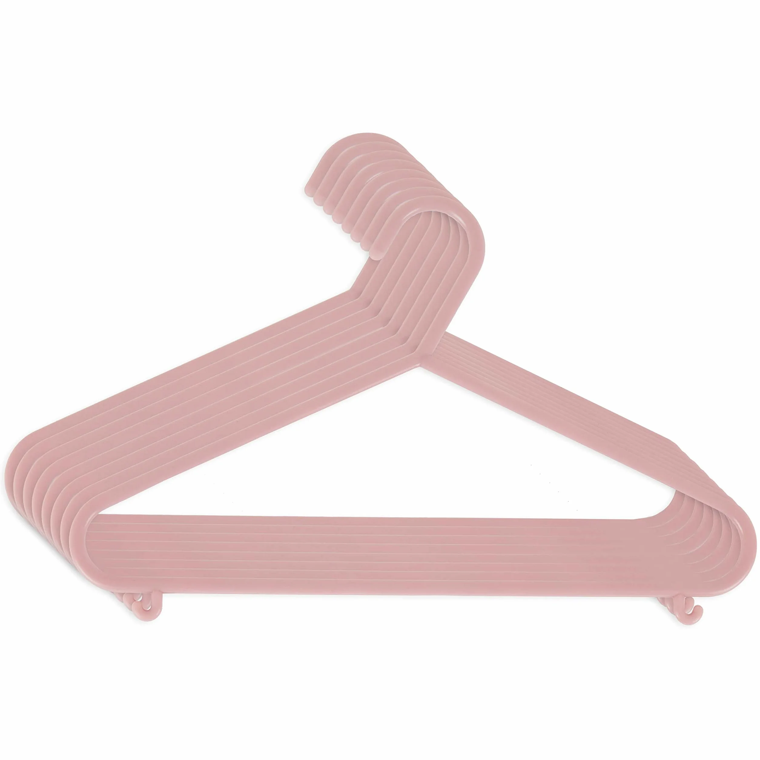 Bieco Set di 8 Grucce Appendiabiti per Bambini, 29,5x18x4,7 cm, Rosa Antico