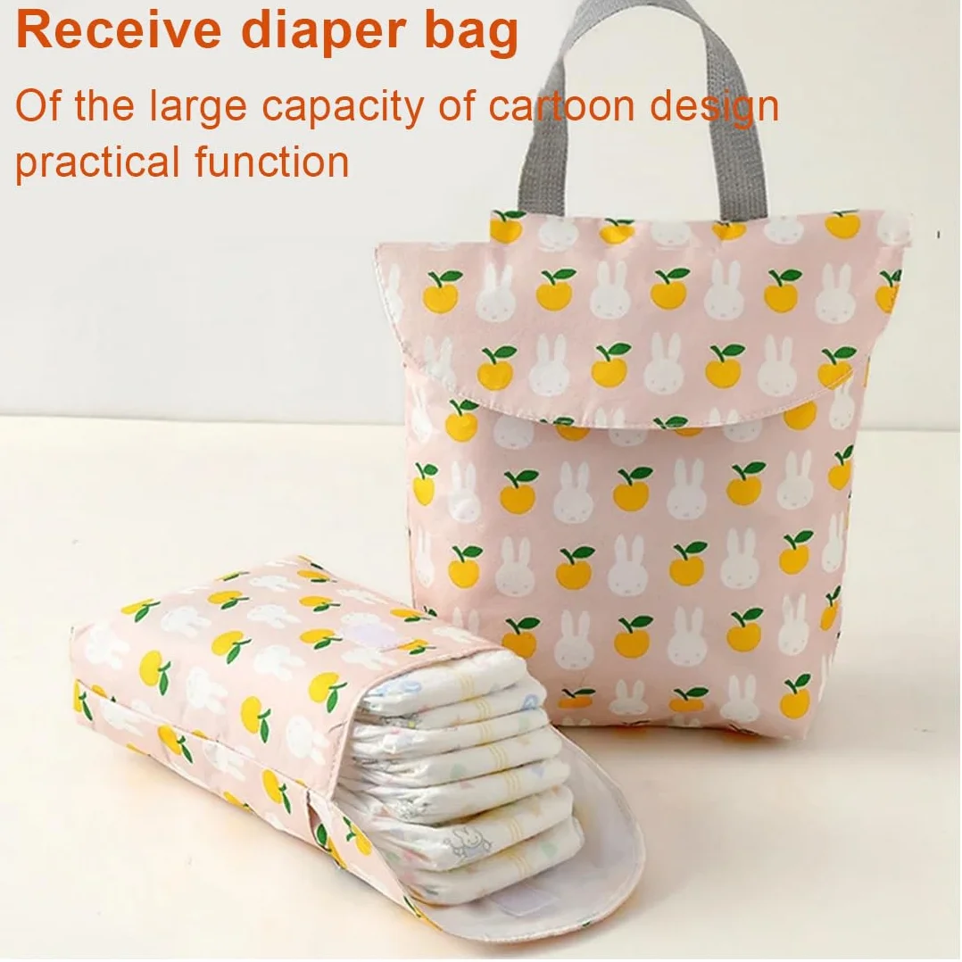 BCZR Sacchetti Pannolini 2 Pezzi Wetbag Porta Pannolini Borsa per Pannolini Portatile con Maniglia Riutilizzabile