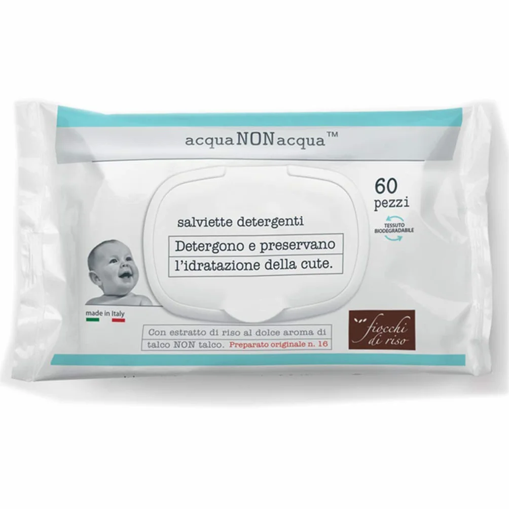 Fiocchi di Riso Salviette Detergenti 60 Pezzi Viso e Corpo 6 Confezioni