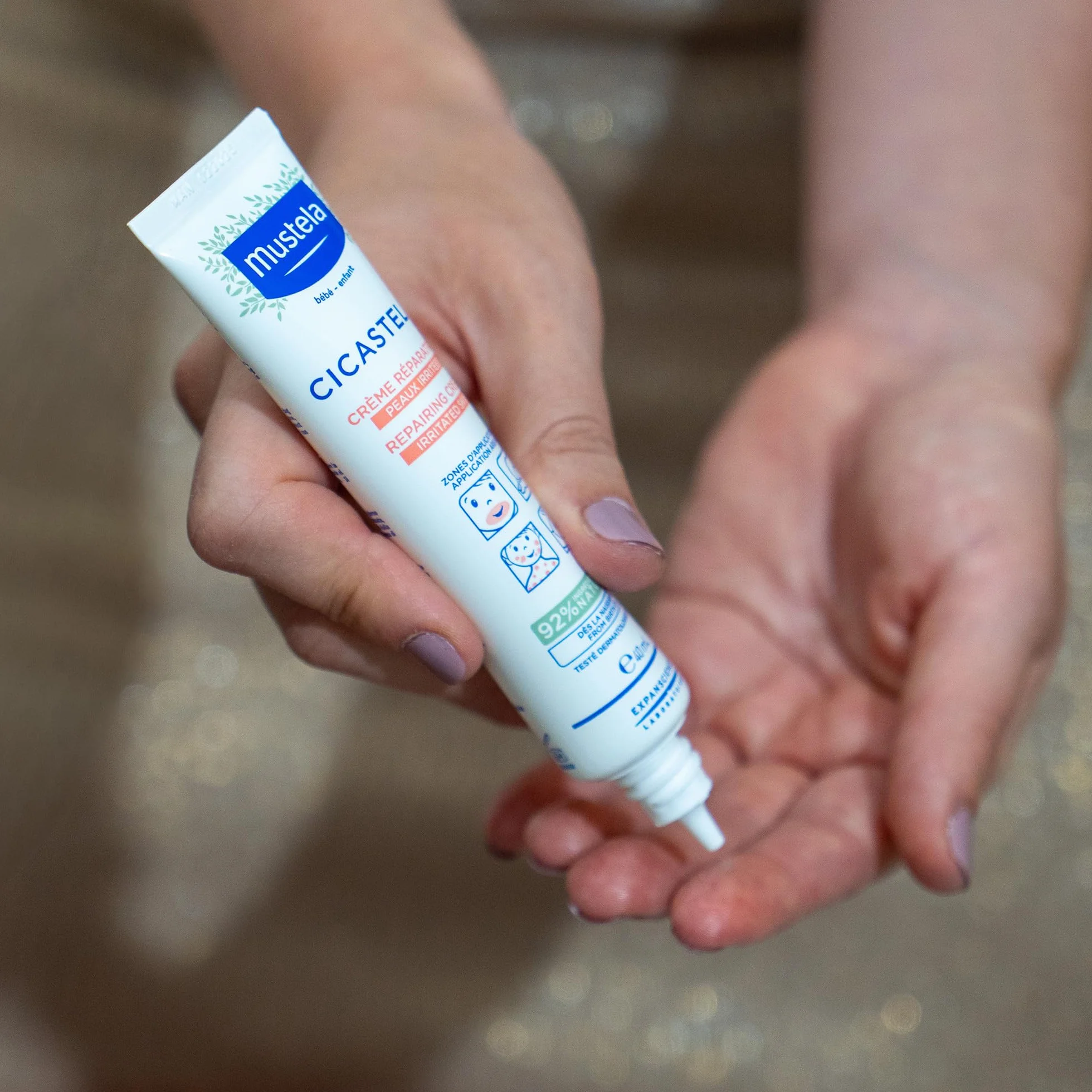 Mustela Cicastela Crema Riparatrice 40ml Viso Corpo Neonati Pelle Arrossata Graffi Varicella