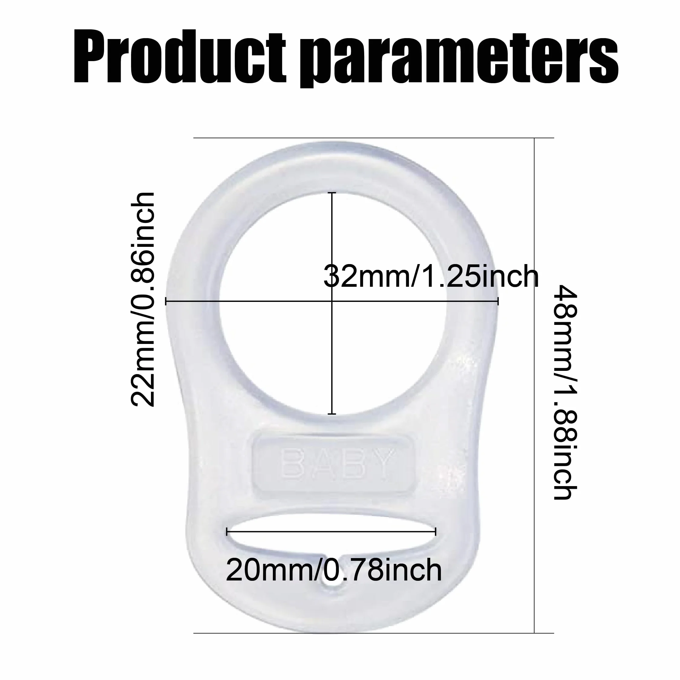 Adattatore per Clip Supporto Porta Ciuccio in Silicone, 4 Pezzi