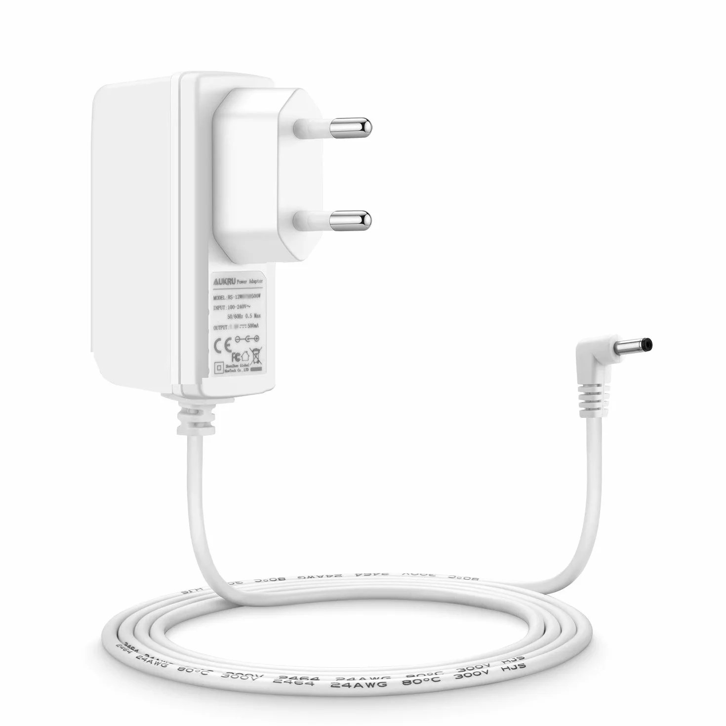 Adapter zasilania 6V do Philips Avent SCD505 E00 DECT Babyphone - Biały kabel ładowania
