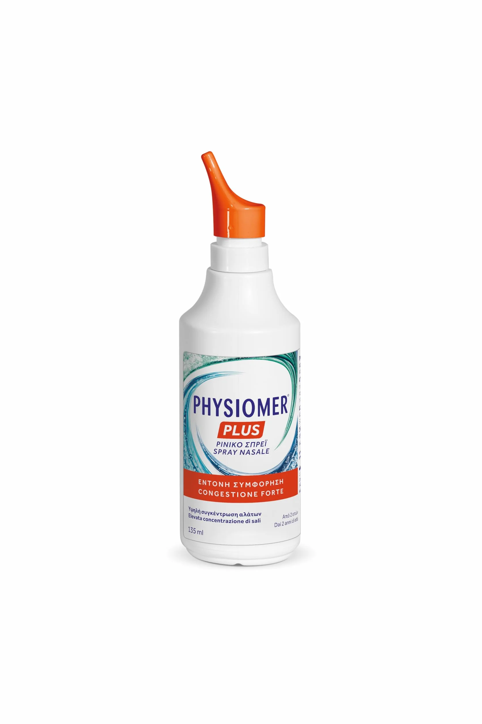 Physiomer Plus Spray Nasale 135 ml - Congestione Forte - 3in1 Decongestiona Allevia Ripristina - Acqua di mare pura al 100% Elevata concentrazione di Sali