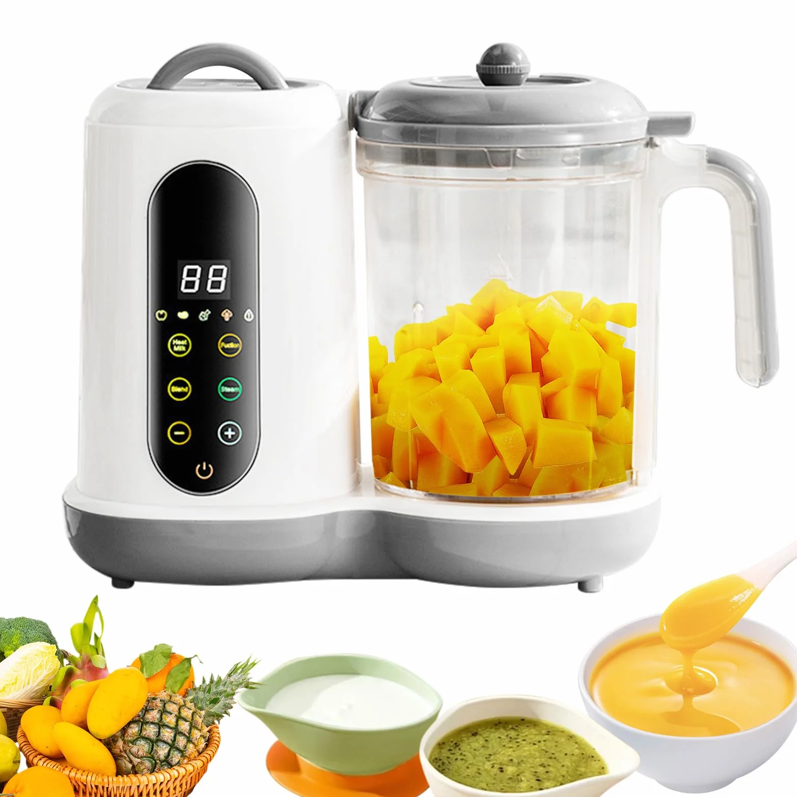 Cuocipappa Multifunzione per Bambini 400 ml Frullatore e Sterilizzatore
