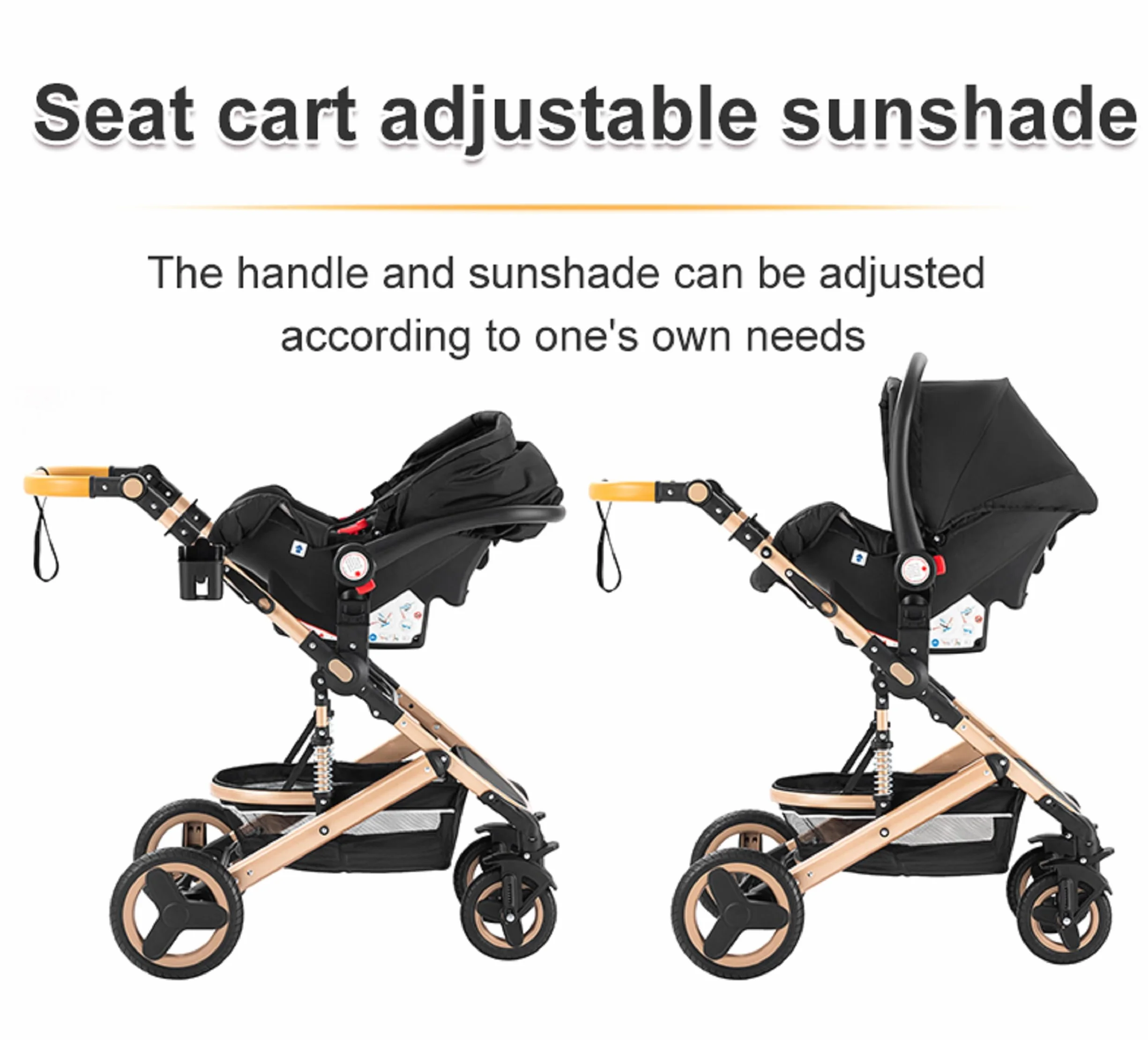 Passeggino 3 in 1 GLOKID Trio con Navicella e Seggiolino, fino a 25 kg, 4 Ruote con Ammortizzatori