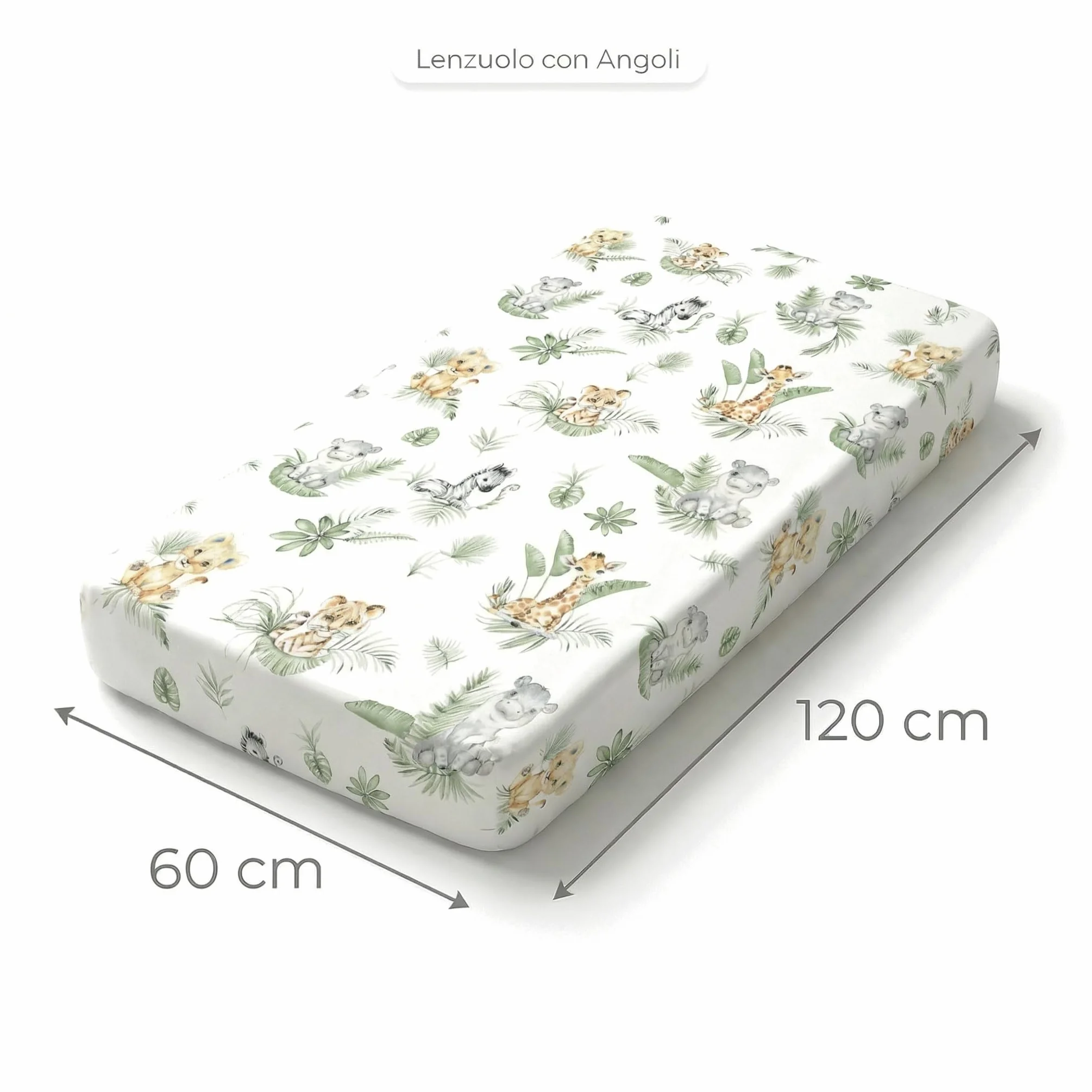 Baby Safe Coprimaterasso Lettino 60x120 100% Cotone Oeko-Tex Made in Europe